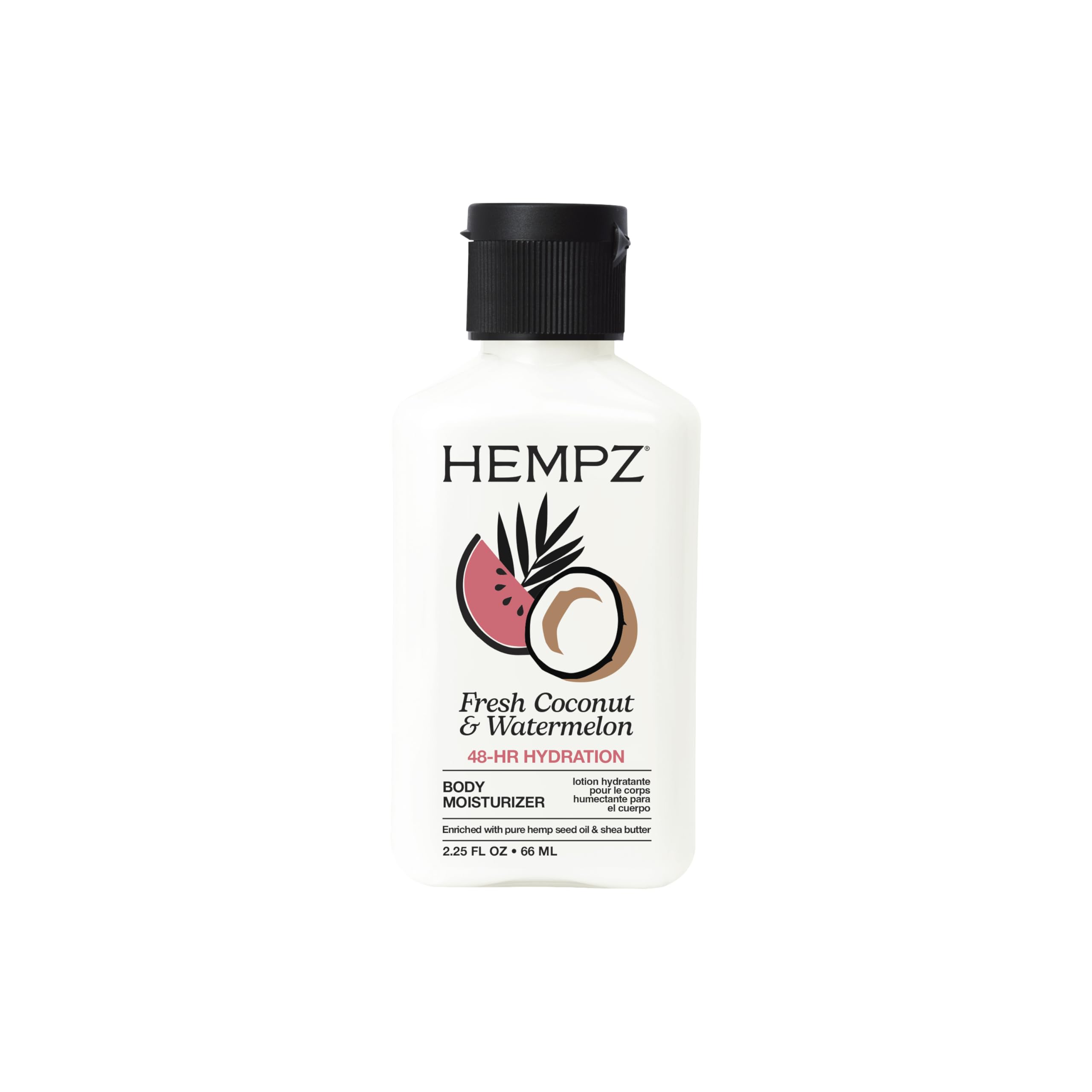 Hempz Herbal Body Moisturizer, Pearl White, 2.25 Ounce - Product Imagery