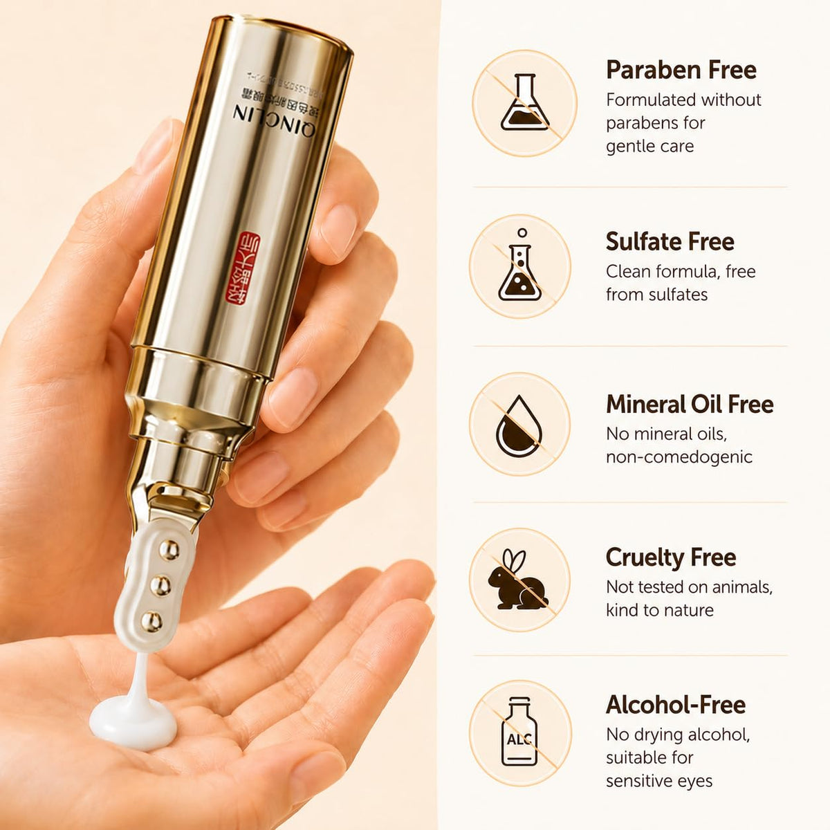 QINGLIN Anti Wrinkle Caffeine Under Eye Creams for Puffiness - QINGLIN Official Imagery - 6