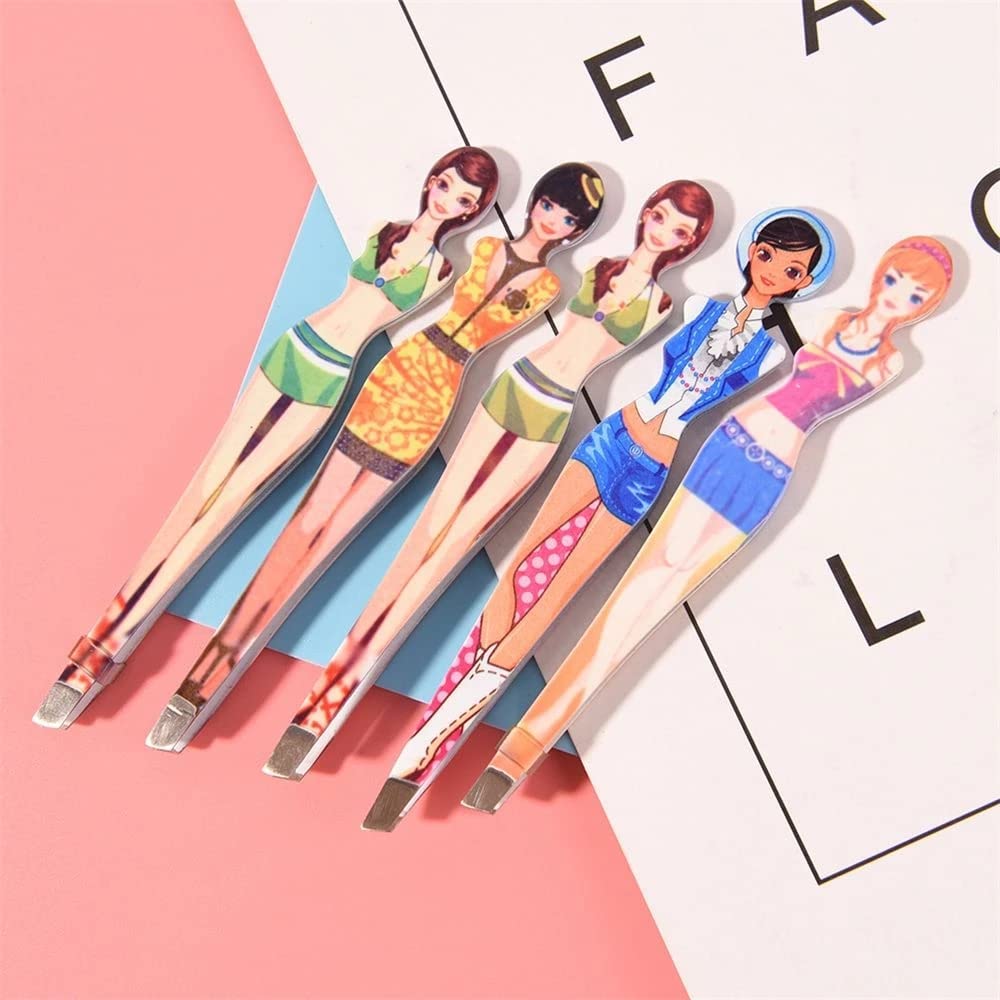 Tvoip 6Pcs Professional Girl Eyebrow Tweezer Stainless Steel - Tvoip Official Imagery - 3