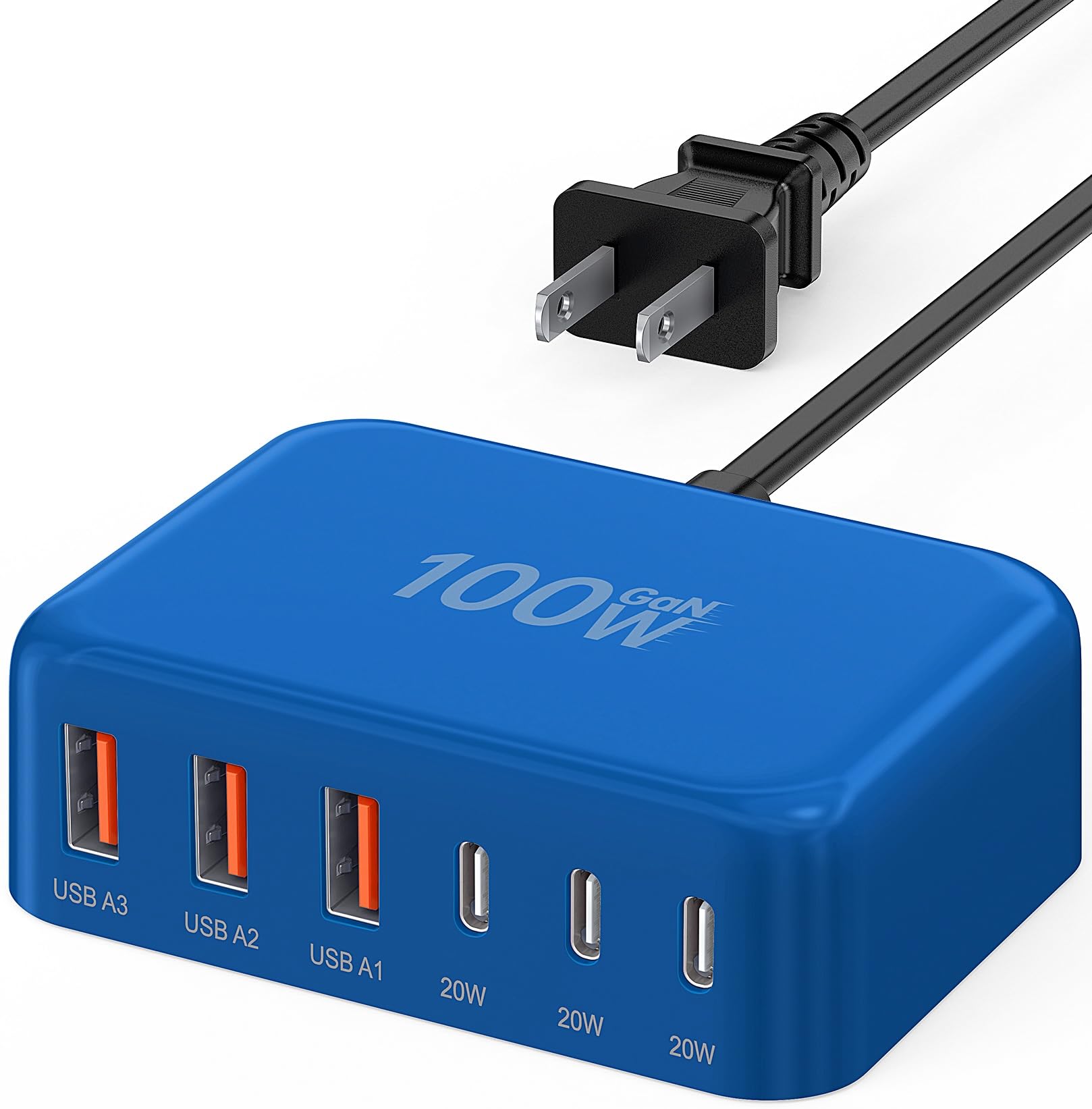 BREEKET USB C Charger Block, GaN Fast USB Charging Station Hub wi by BREEKET - Angle View 10