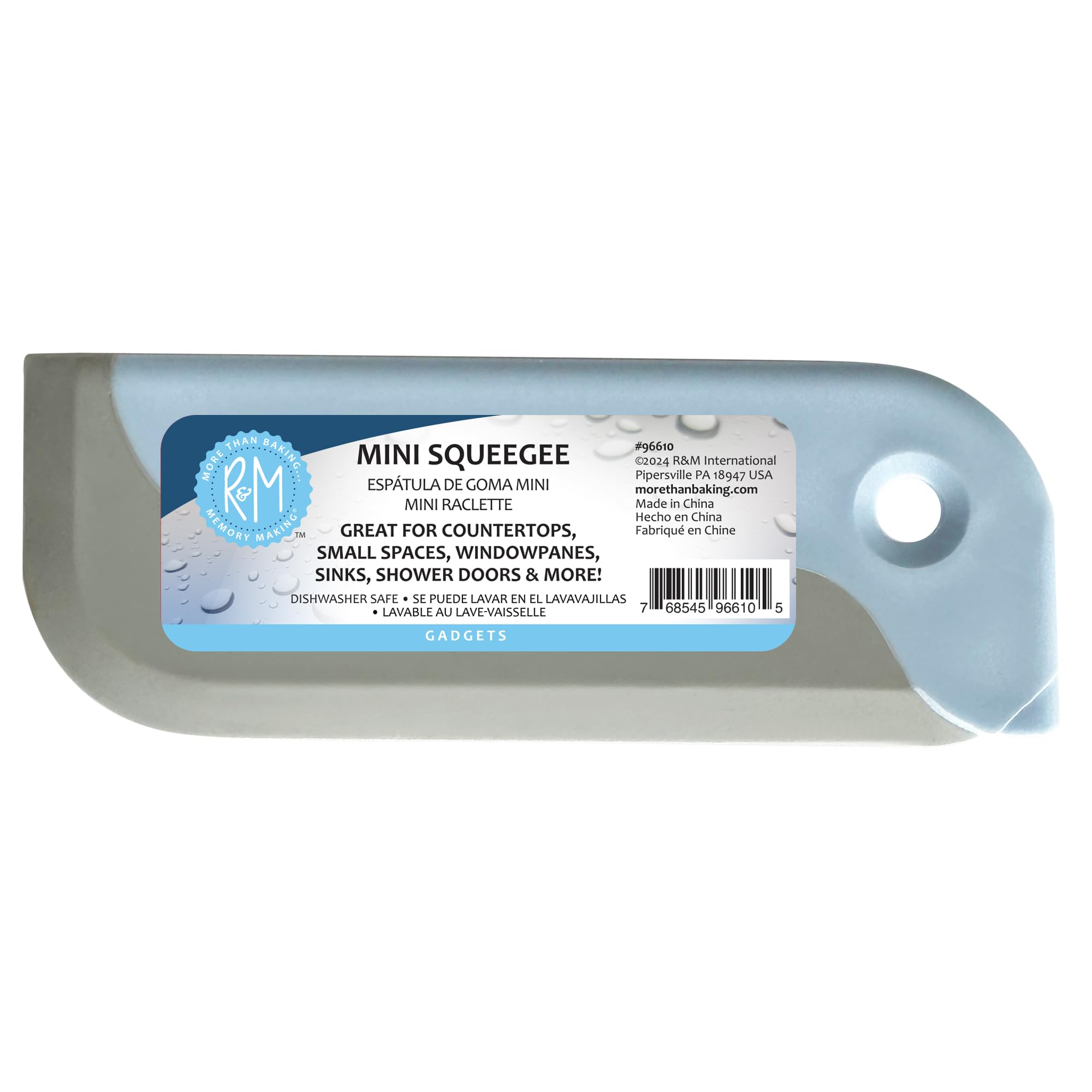 R&M Mini Squeegee Silicone 6.25" Blue/Grey - View 2