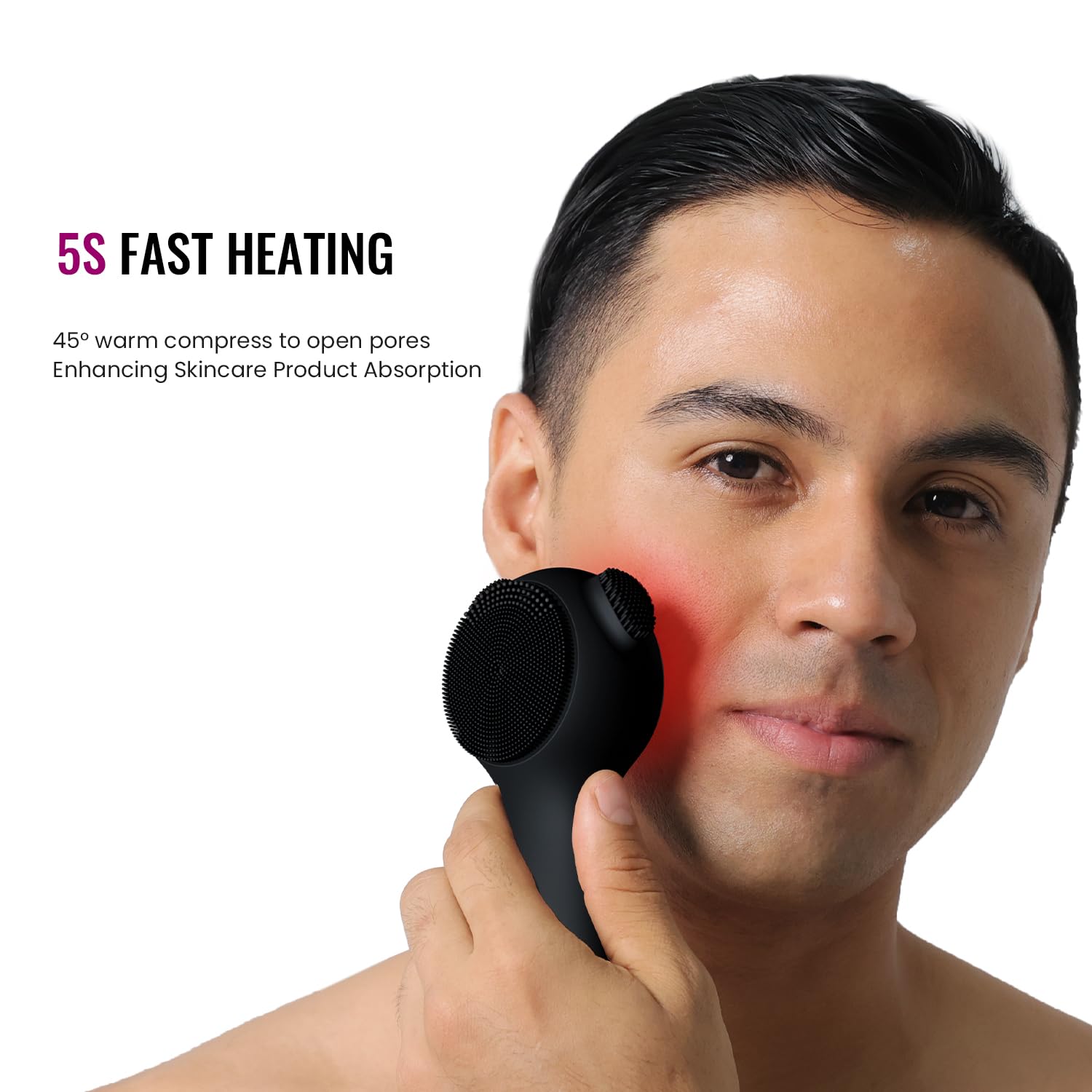Silicone Face Scrubber Exfoliator Electric for Men Women - Kpyphm Official Imagery - 6
