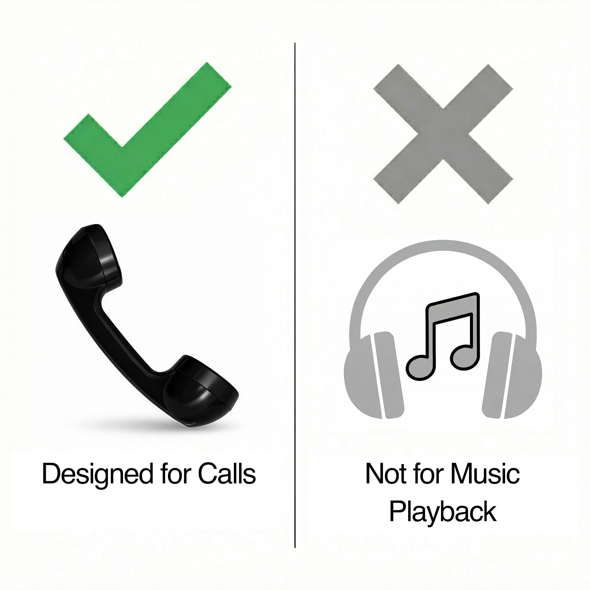 Opis Technology 60s Micro Retro Phone Handset for smartphones in black, styled as vintage headphones with a classic design.