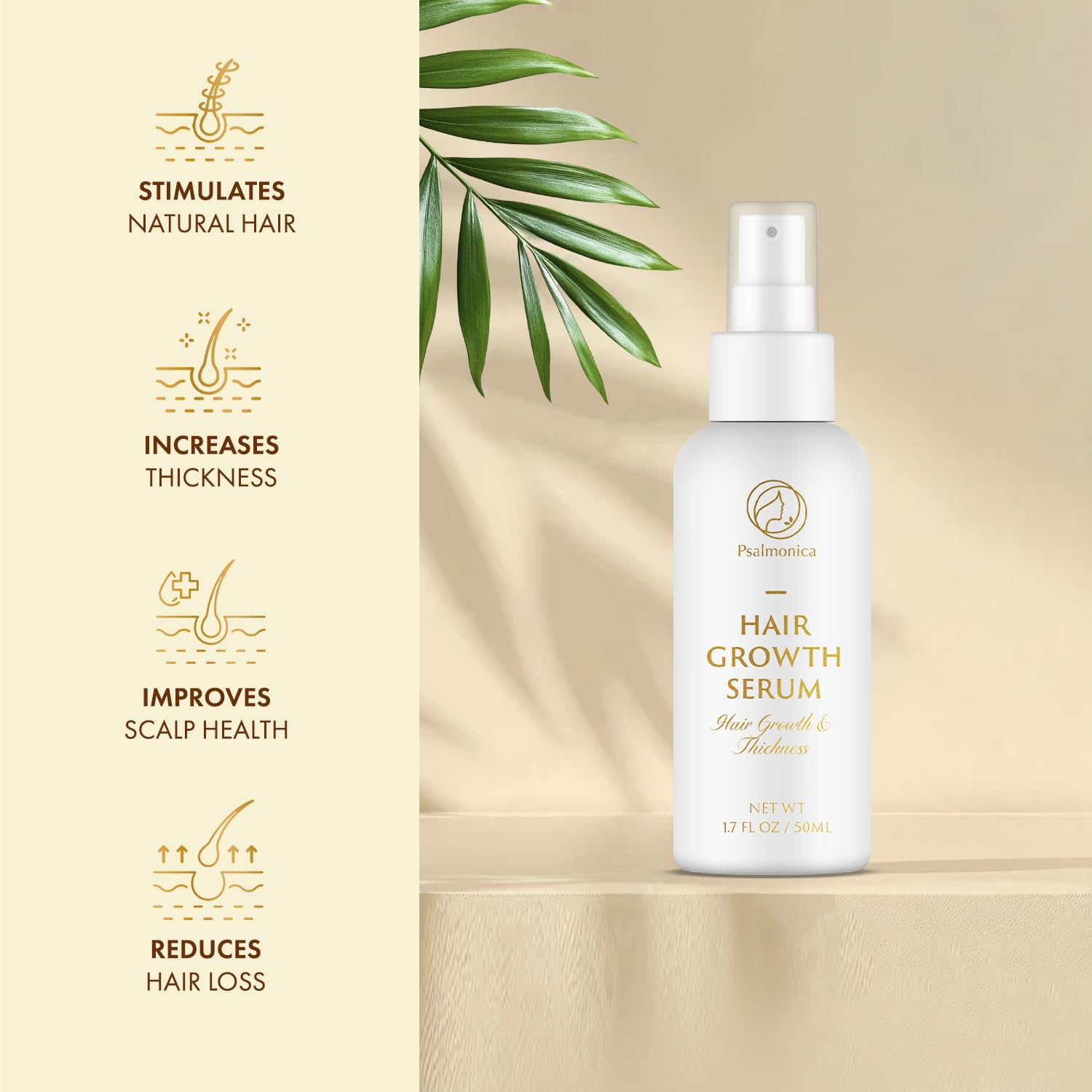 Psalmonica Hair Growth Serum - Rosemary Batana Castor Oil Rice Water - Psalmonica Official Product View 4