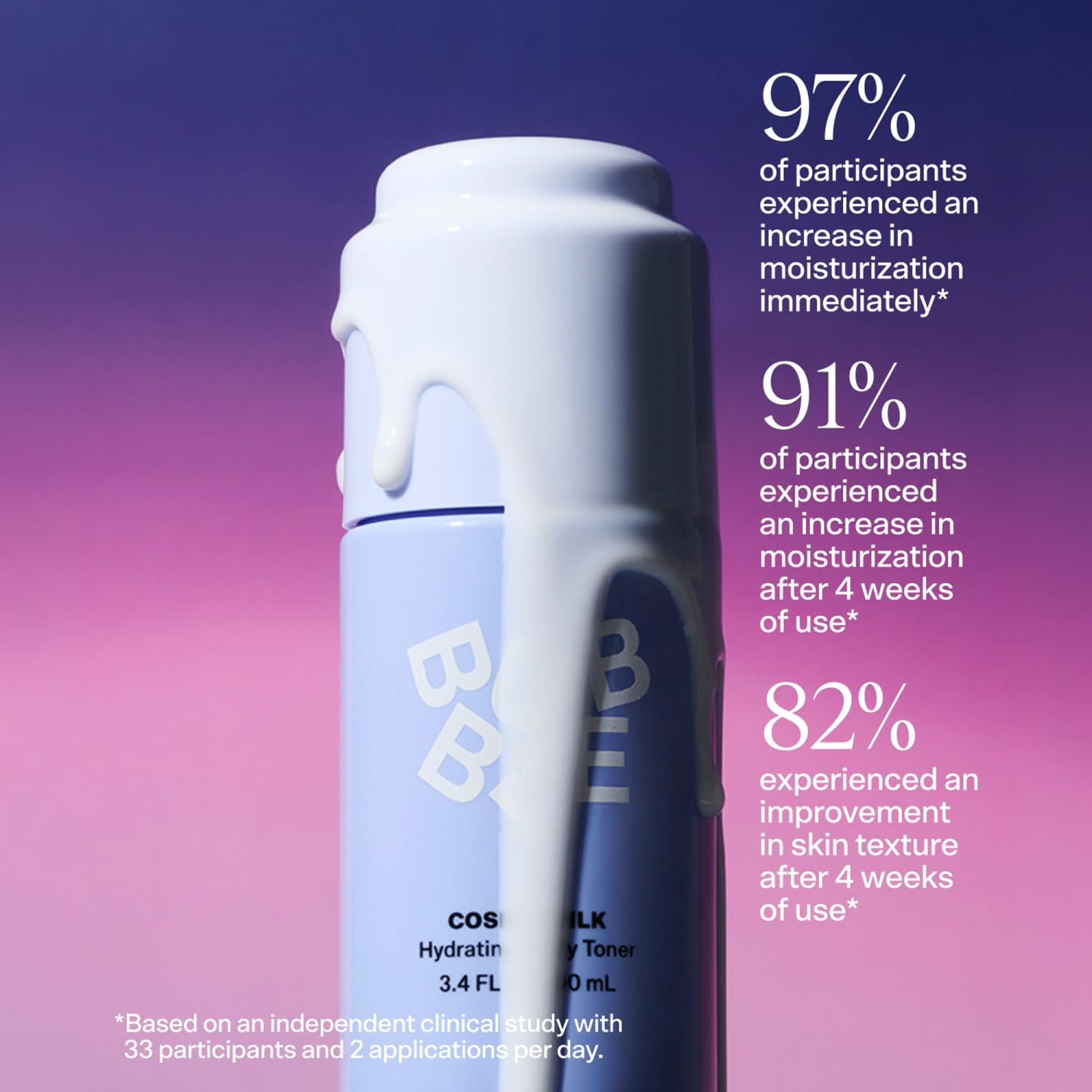 Bubble Skincare Cosmic Silk Hydrating Milky Toner for Dry Skin, 3.4 fl oz - Bubble Skincare Official Product View 3
