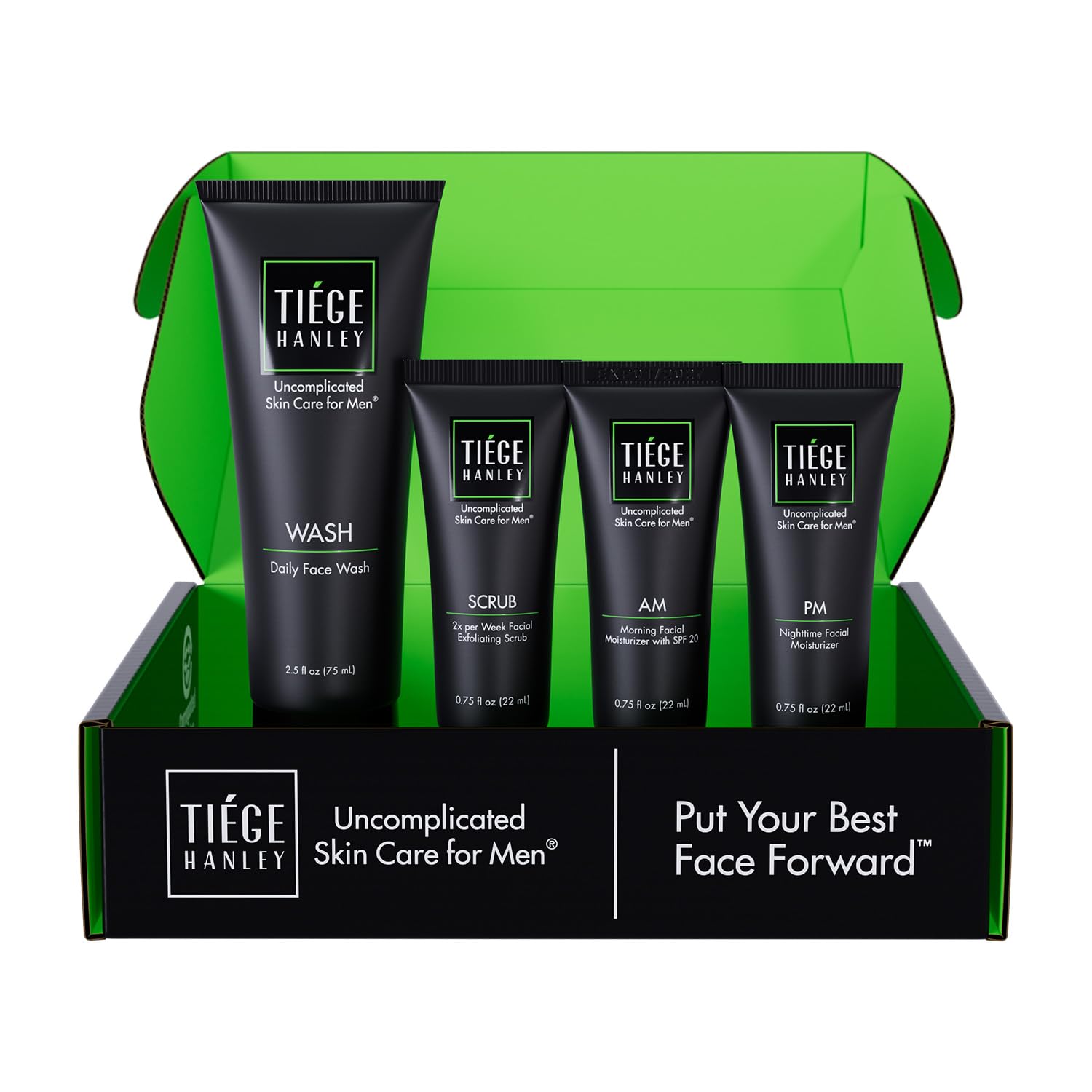Tiege Hanley Essential Men's Skin Care Set, 30-Day, 4 Piece - Tiege Hanley