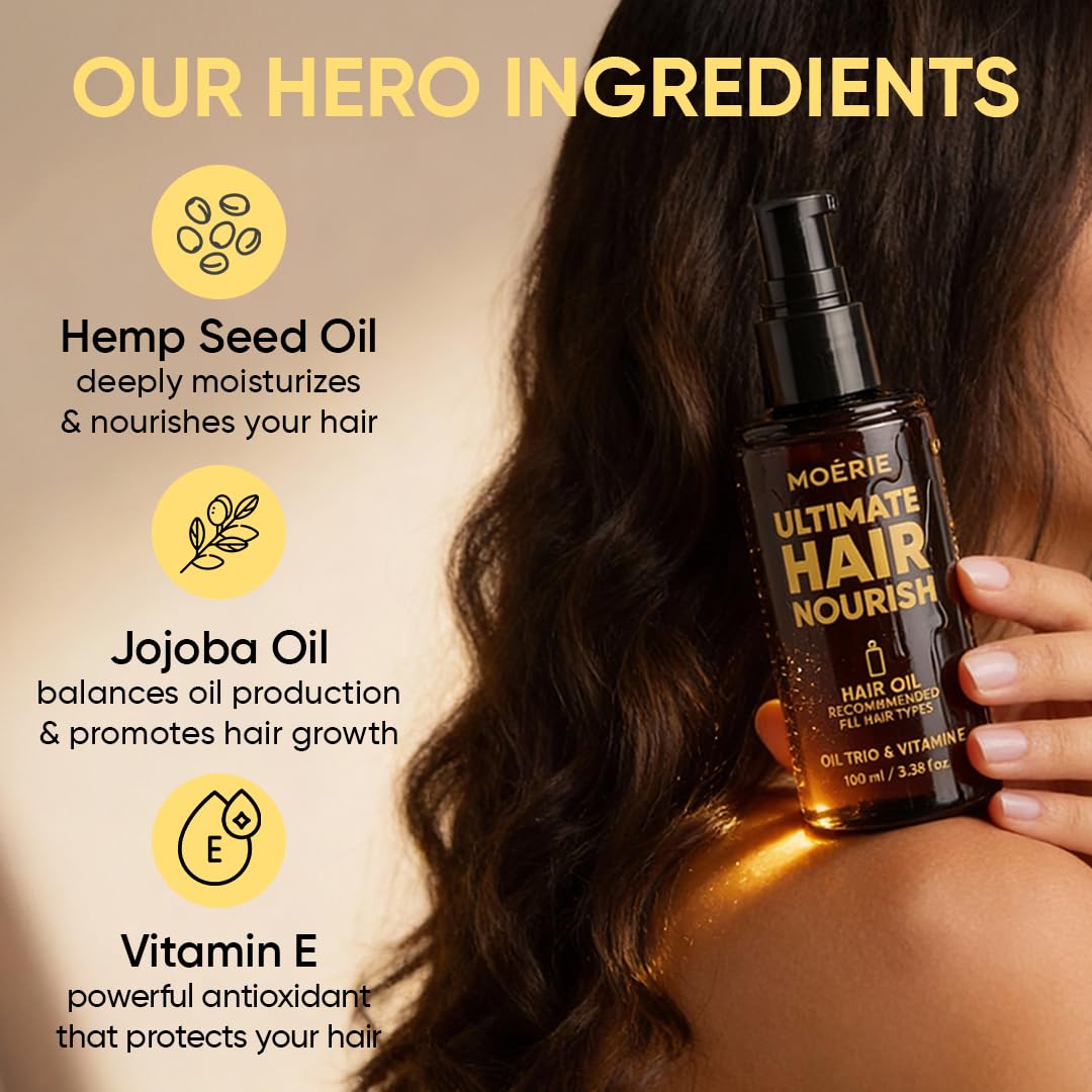 Moerie Ultimate Hair Oil for frizzy dry and damaged Hair - Moerie Official Imagery - 4