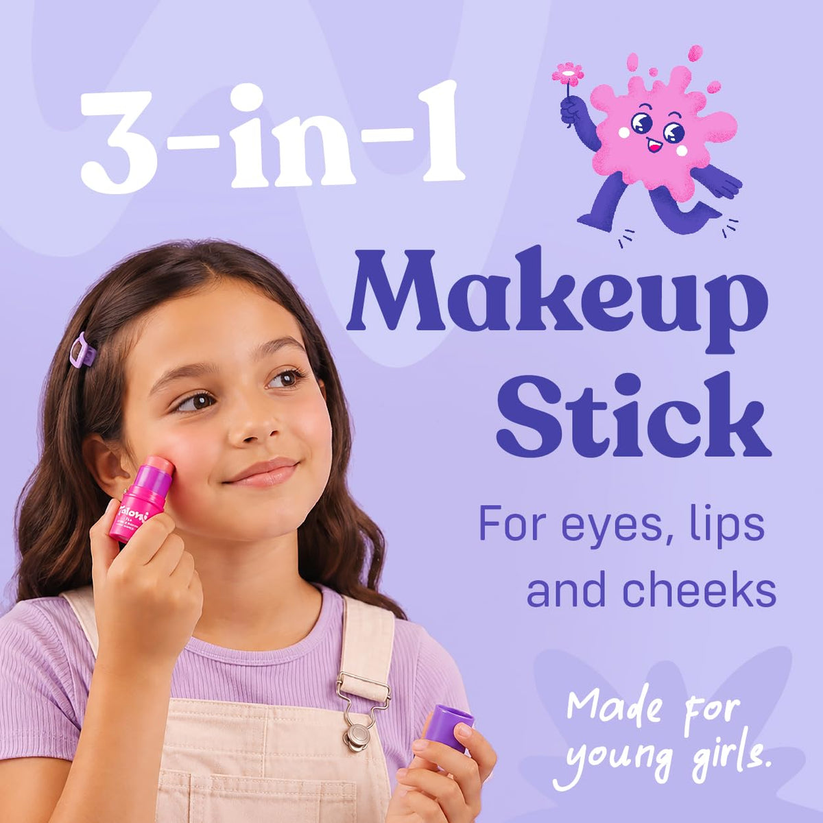 Natural Makeup Sticks for Girls Dermatologist Tested 3 Piece - TALOMI Official Imagery - 3