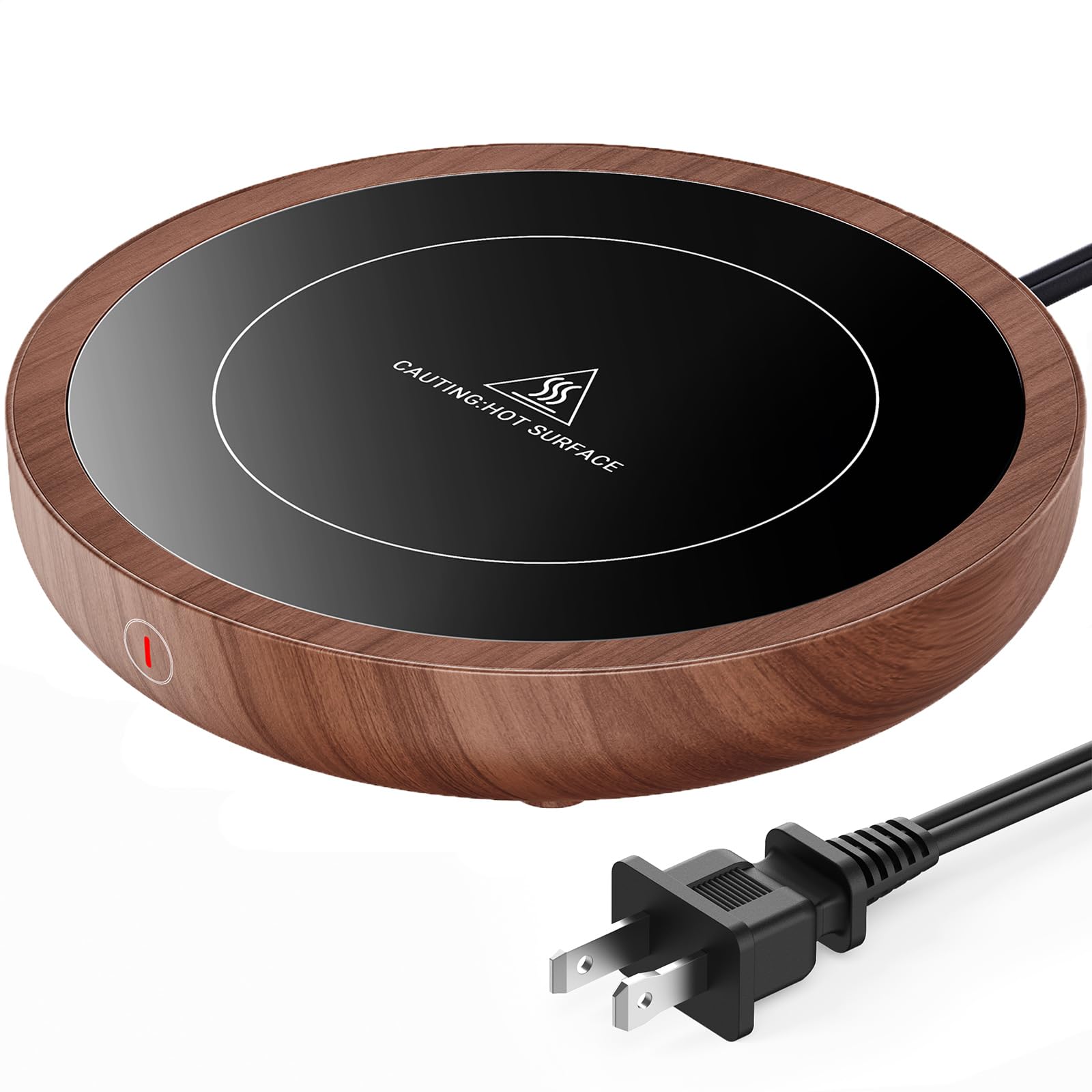 SWEETFULL Coffee Mug Warmer, Electric Cup Warmer for Desk - Wood - SWEETFULL Official Product View 1