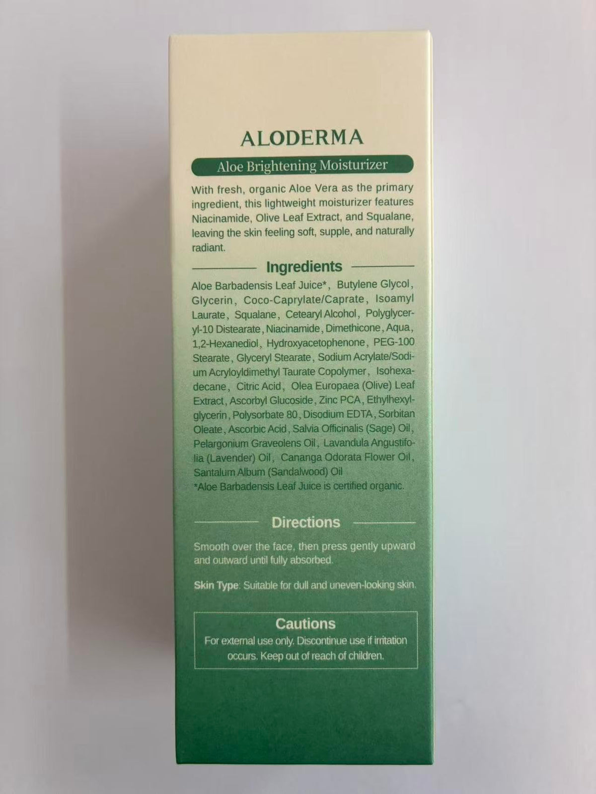 Aloderma Brightening Face Moisturizer 75 Organic Aloe - Aloderma Official Imagery - 5