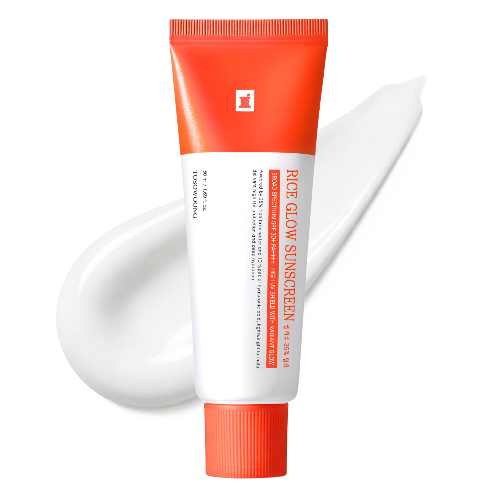 TOSOWOONG Rice Glow Sunscreen SPF50+ Broad Spectrum for Face, No White Cast - TOSOWOONG Official Product View 2
