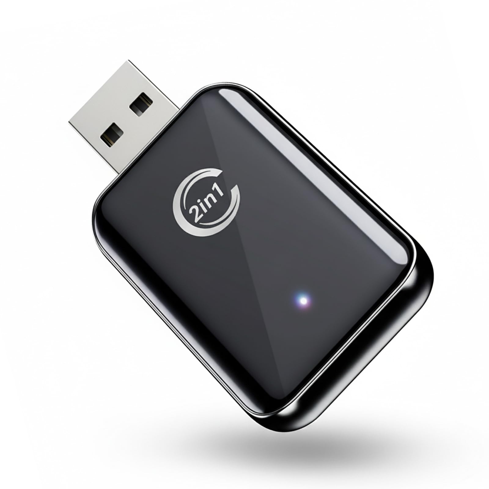 CZOCPOS Wireless Carplay Adapter for iPhone, 2 in 1 Plug and Play by CZOCPOS - Angle View 1