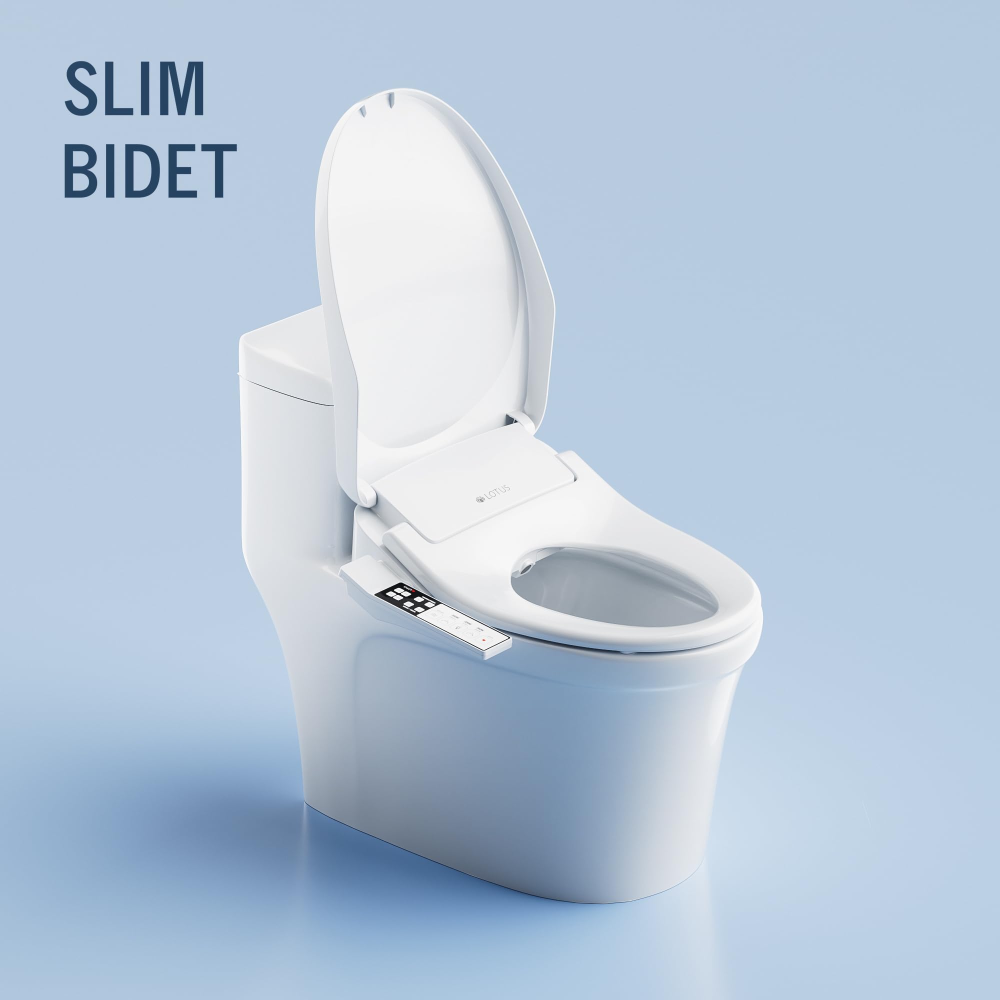 Lotus Bidet ATS-850 Elongated | Slim Heated Toilet Seat with Adjustable Warm Wat - Lotus Official Product View 5