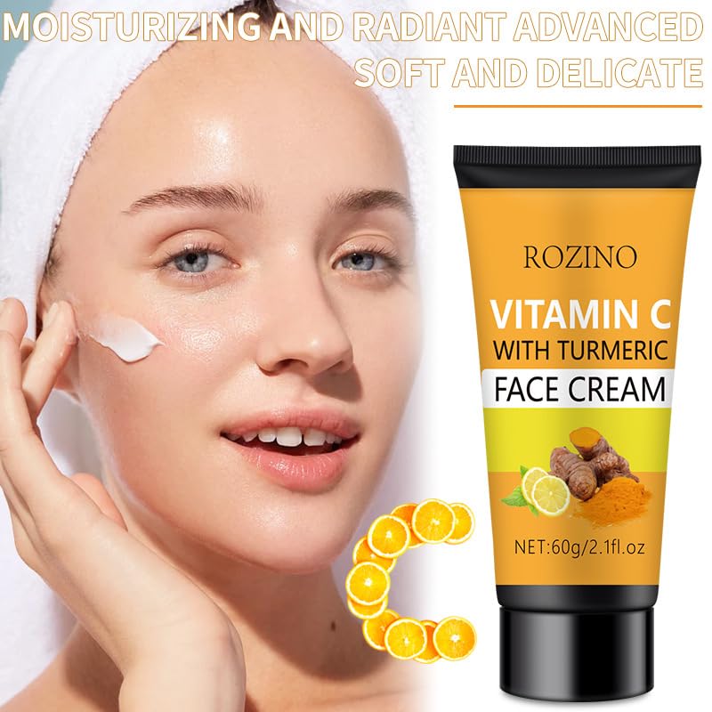 Turmeric Vitamin C Face Cream, Anti-Aging Cream, Firming - Product Imagery