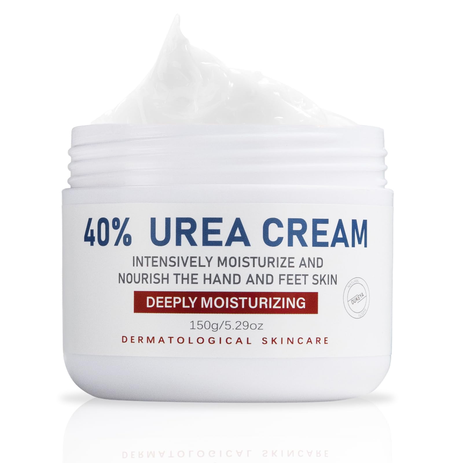 OUKEYA 40% Urea Cream for hands and feet, skin moisturizer in 5.29 oz jar, nourishing and hydrating skincare product