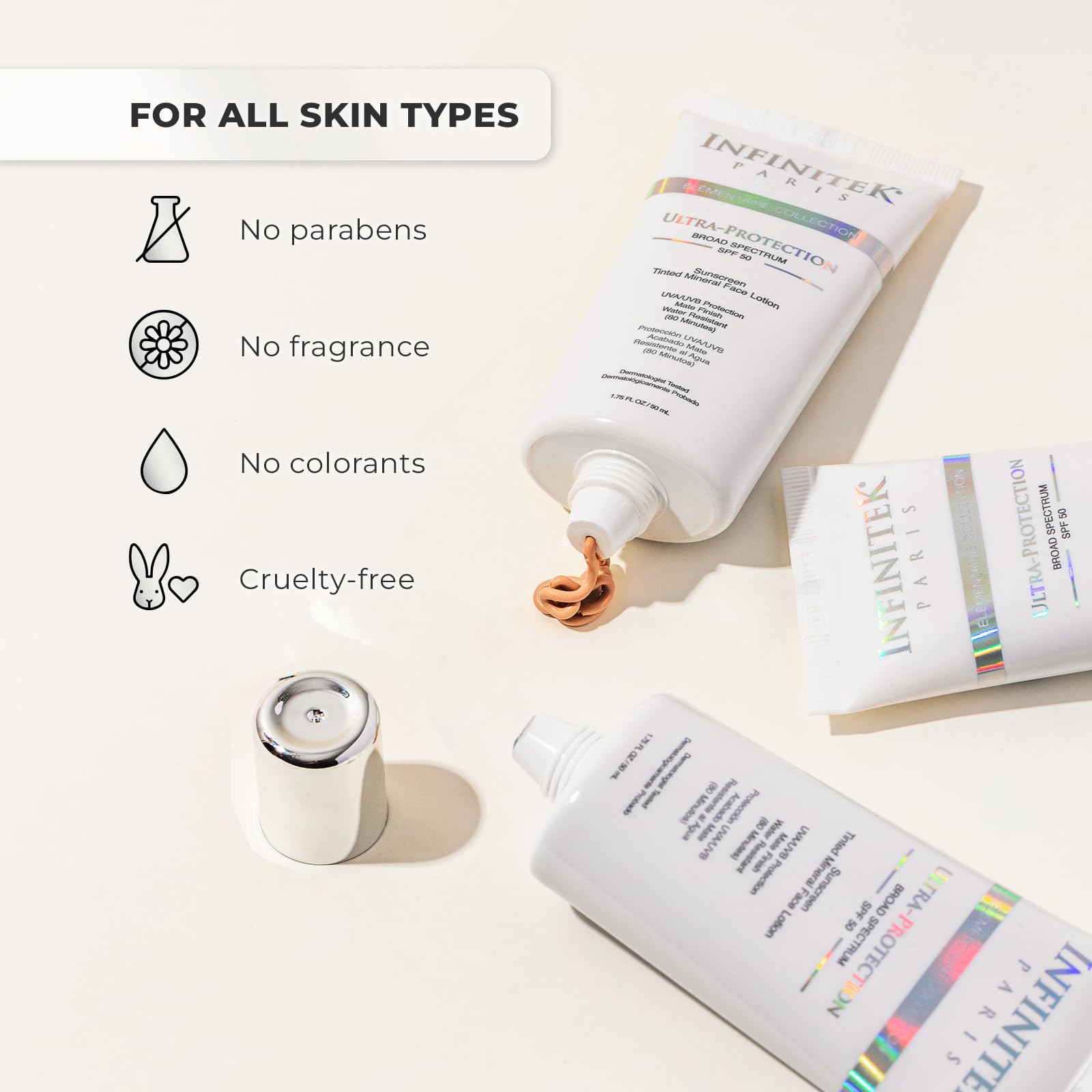 Infinitek Paris Tinted Mineral Sunscreen SPF 50 Ultra - Infinitek Official Imagery - 8