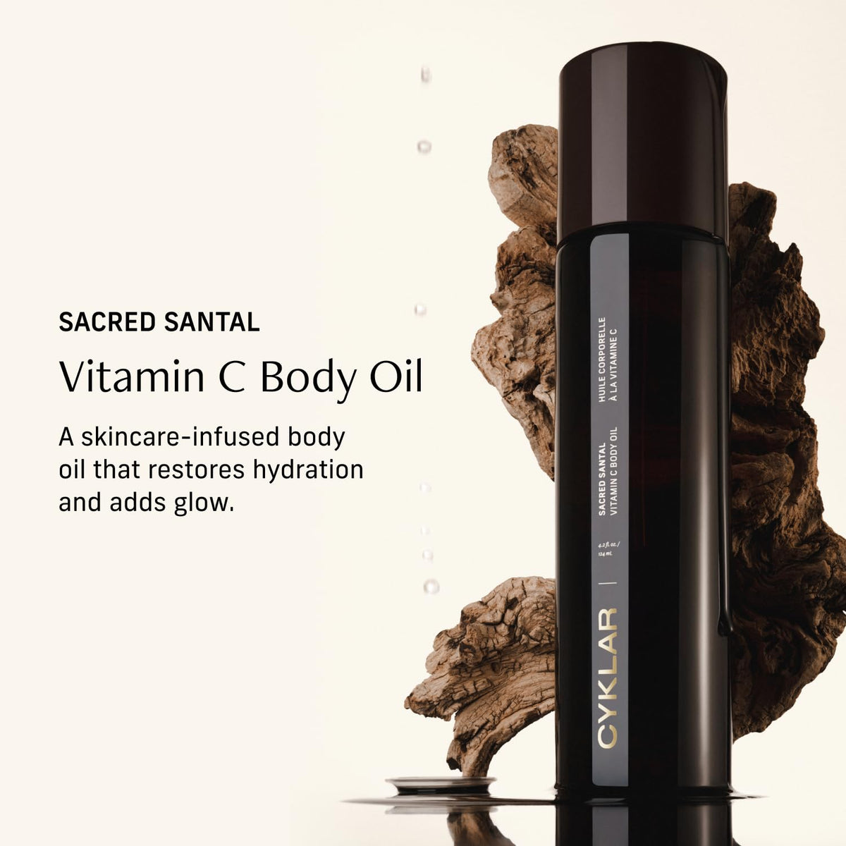 CYKLAR Vitamin C Body Oil for Women Men Sacred Santal - CYKLAR Official Imagery - 3