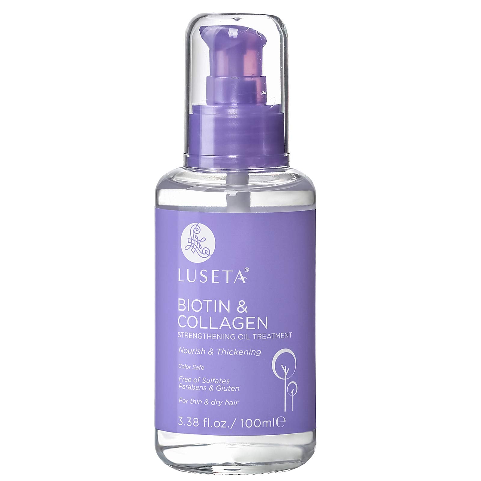 L LUSETA Biotin & Collagen Hair Oil Serum for Thin Hair, 3.38 fl oz - L LUSETA Official Product View 2