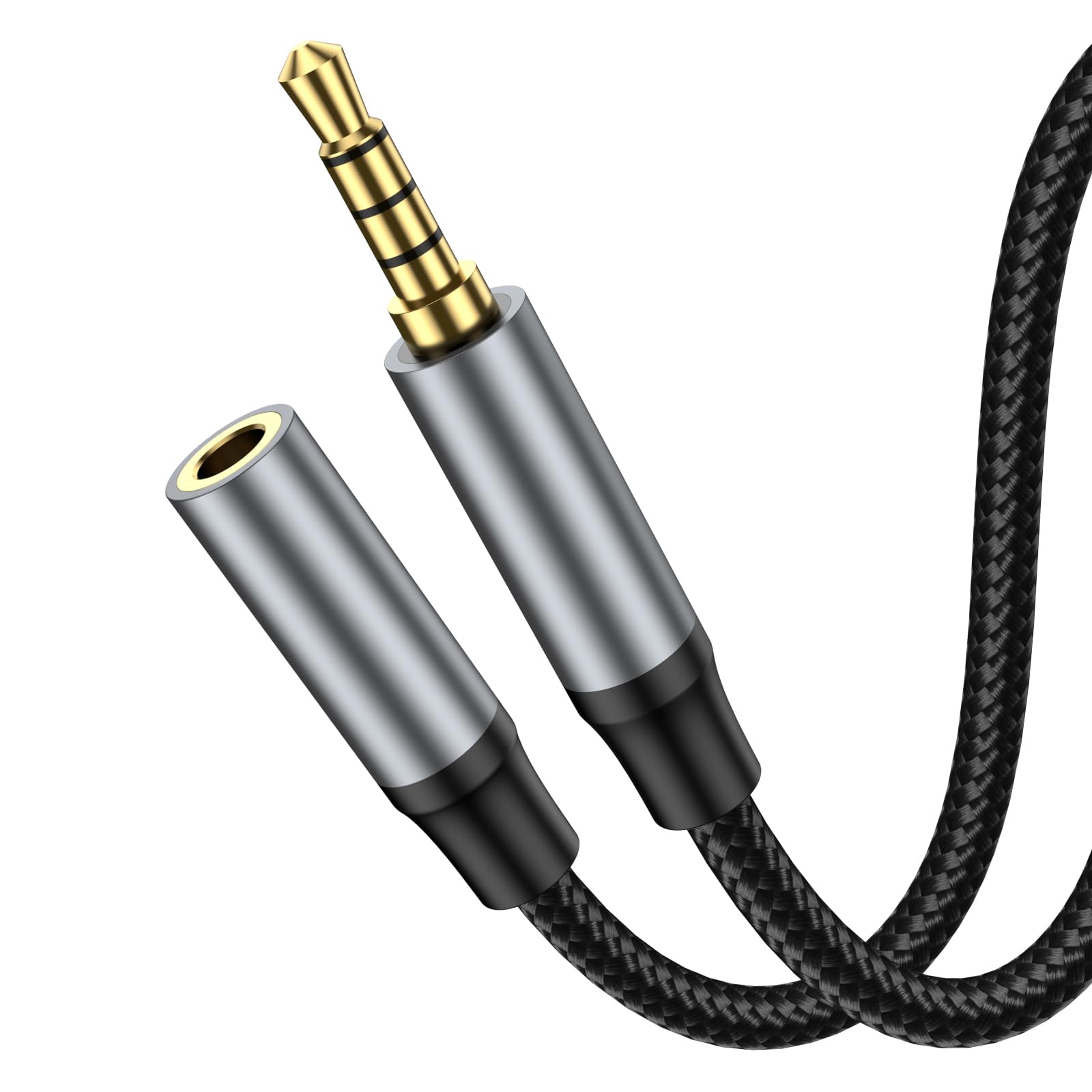 KAYQINHO 3.3FT 3.5mm TRRS Headphone Extension Cable, 2Pack 4 Pole by KAYQINHO - Angle View 9