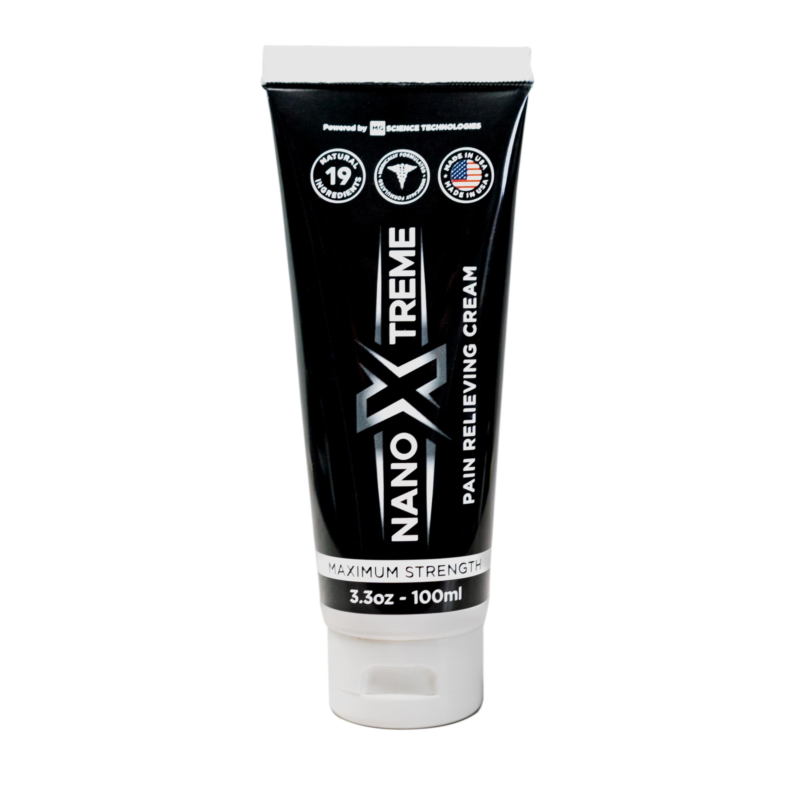 NANOXTREME Pain Relief Cream, 3.3oz Tube