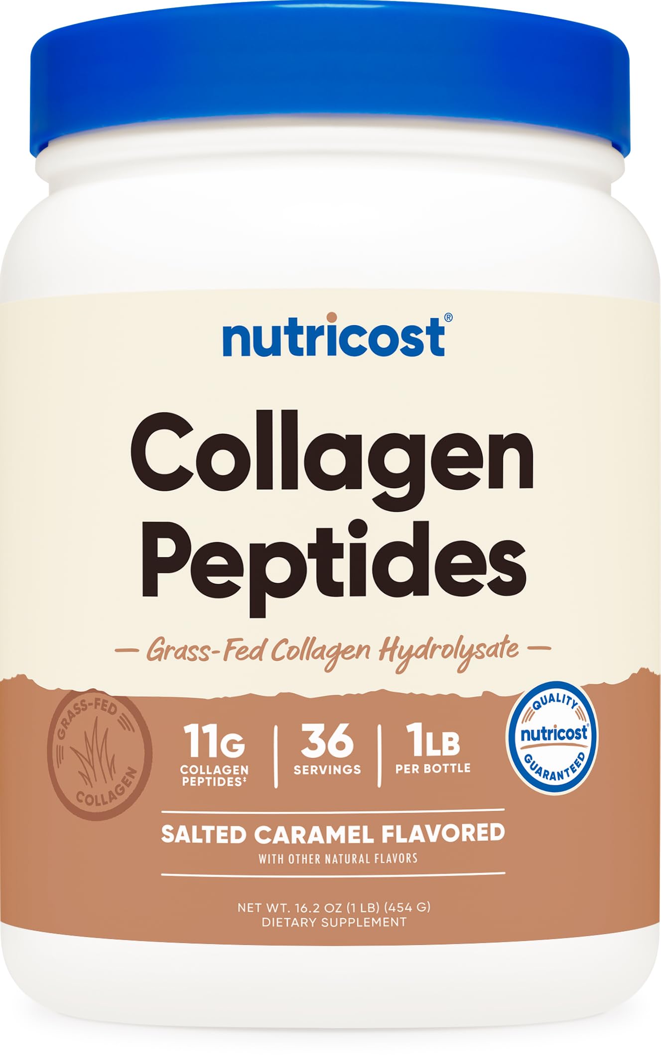 Nutricost Collagen Peptides Powder 1LB Salted Caramel - Nutricost Official Imagery - 2