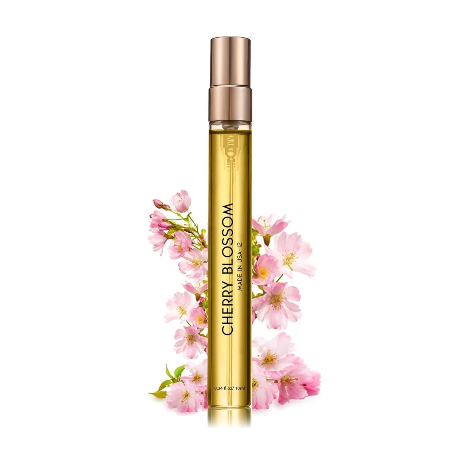 PUREAMOR Cherry Blossom Pheromone Perfume for Women in a 10ml alcohol-free spray bottle with floral cherry blossom design