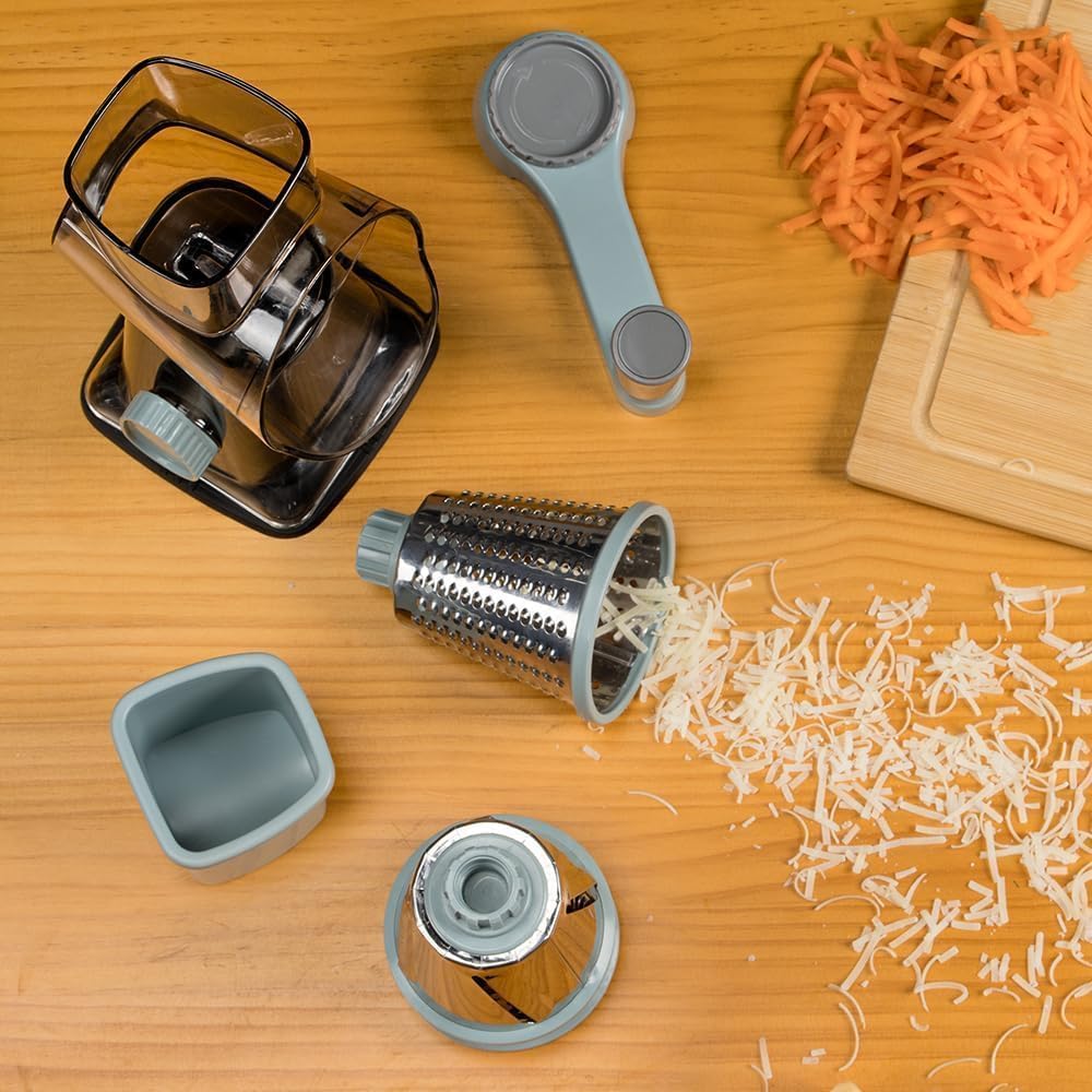 KEOUKE Rotary Cheese Grater Hand Crank Transparent - Shredder Sli by KEOUKE - Angle View 2