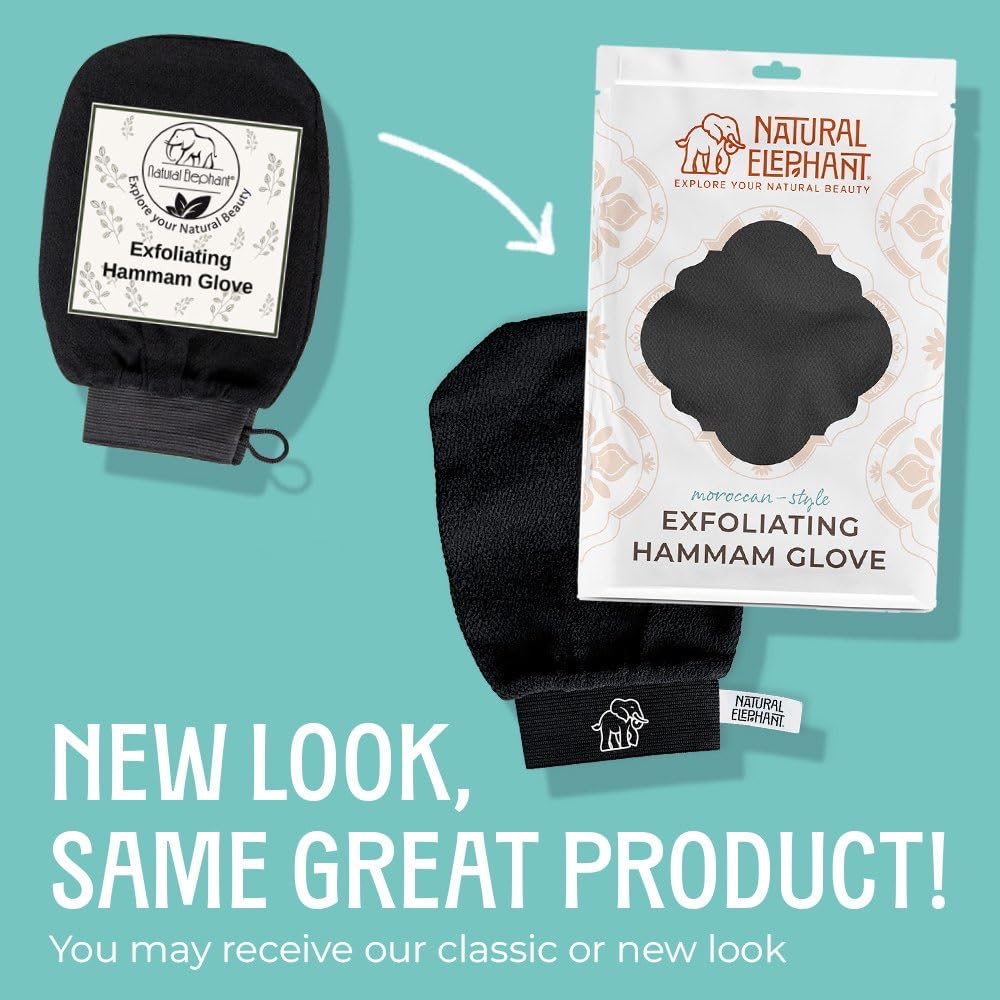 Natural Elephant Exfoliating Hammam Glove - Authentic Moroccan Kessa Body Scrub Mi - Natural Elephant Official Product View 7