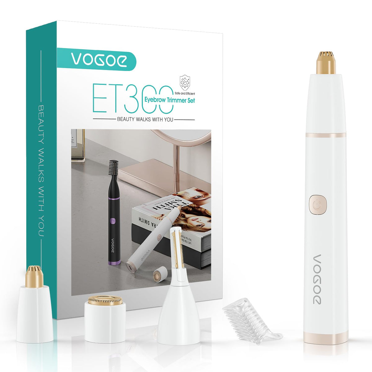 VOGOE Eyebrow Trimmer for Women 3 in 1 Electric Eyebrow - VOGOE Official Imagery - 2