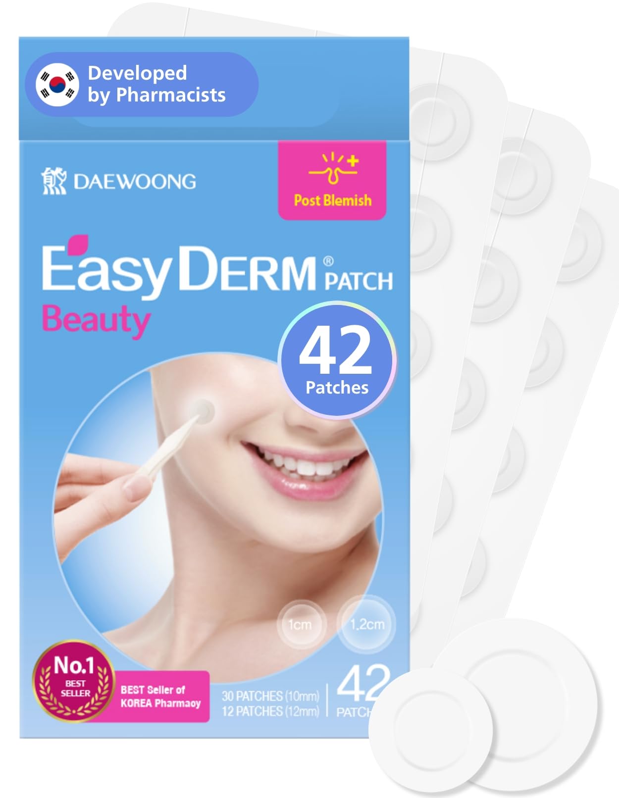 EasyDerm Beauty Hydrocolloid Pimple Patch 1 Pack(42ea) - DWEasyDerm