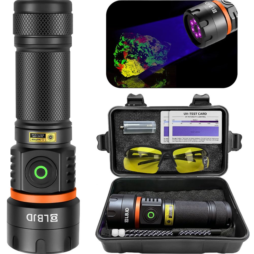Rechargeable 365nm UV Blacklight Flashlight - LBJD Official Imagery - 1