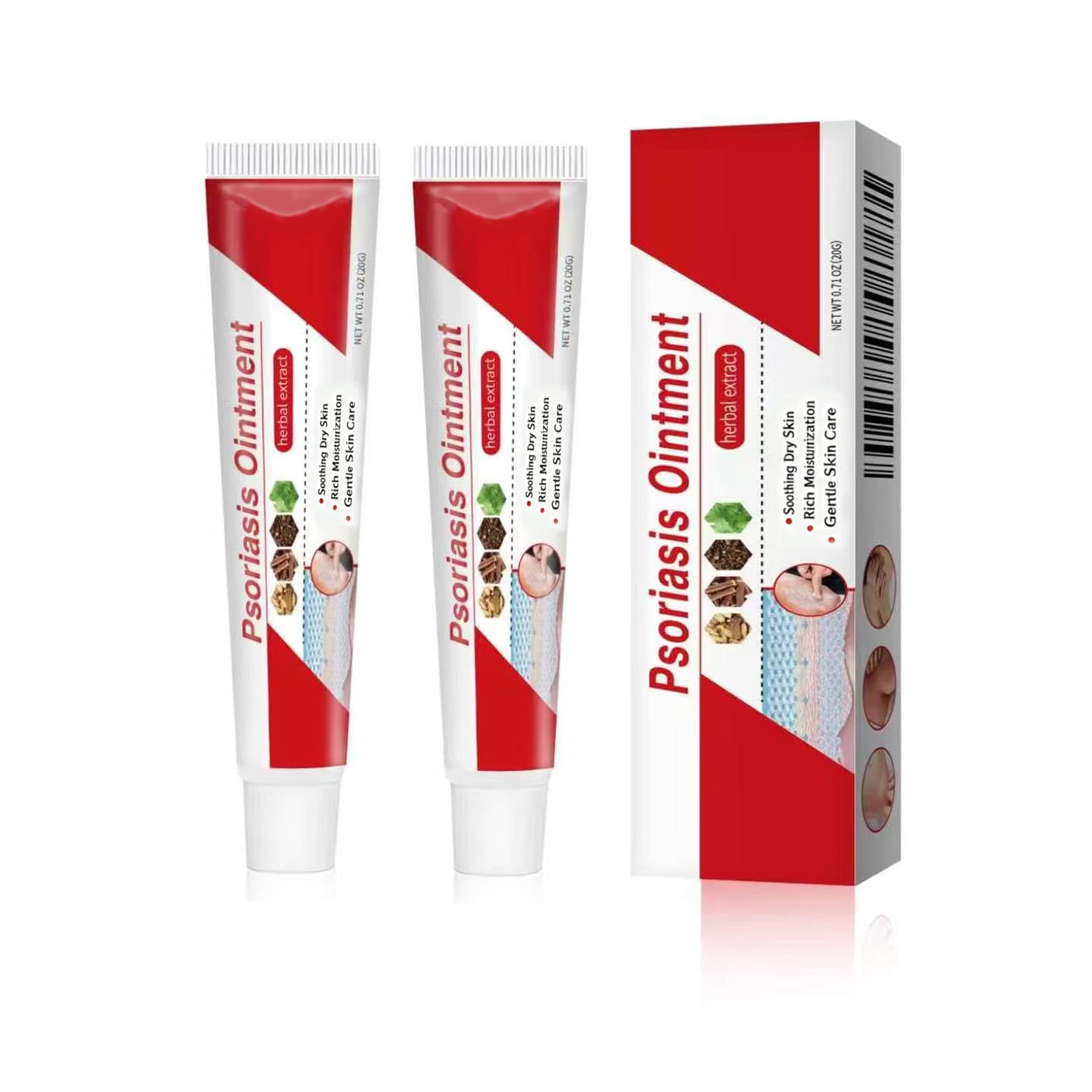 2Pcs Herbal Moisturizing Cream, Gentle Skin Care for Daily Skin - Product Imagery