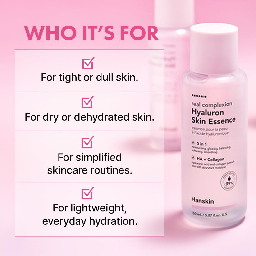 Hanskin Hyaluron Skin Essence, Hyaluronic Acid Toner, Dry Skin, - Hanskin