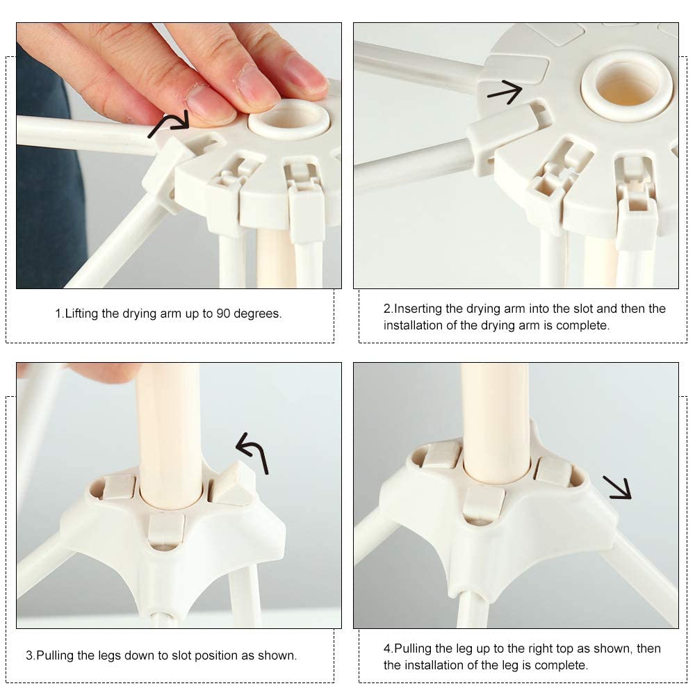 Cambom Collapsible Pasta Drying Rack - Spaghetti Noodle Drying Ra - Cambom Official Product View 7