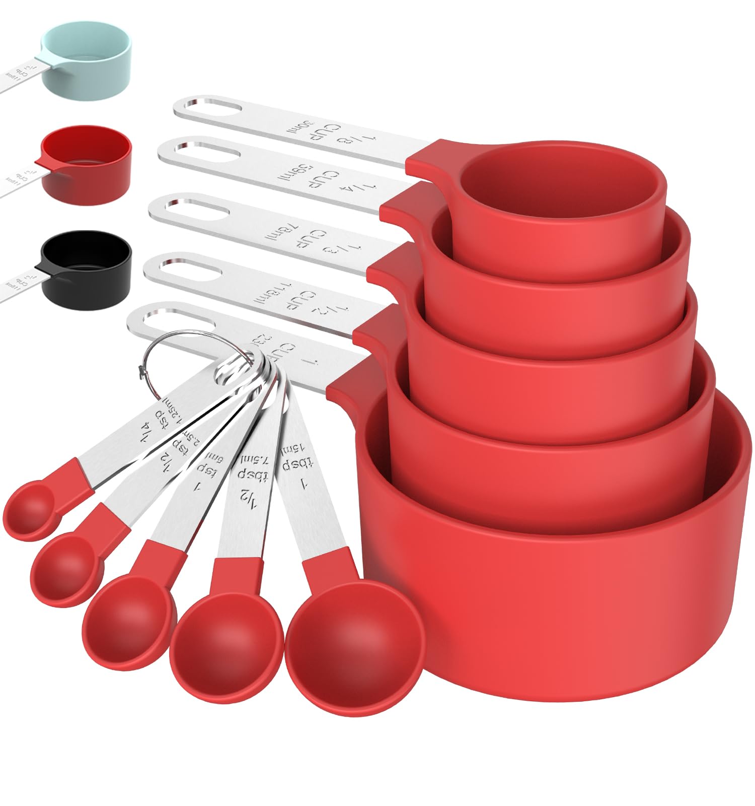 TILUCK Measuring Cups & Spoons Set, Stackable Cups and Spoons by TILUCK - Angle View 9