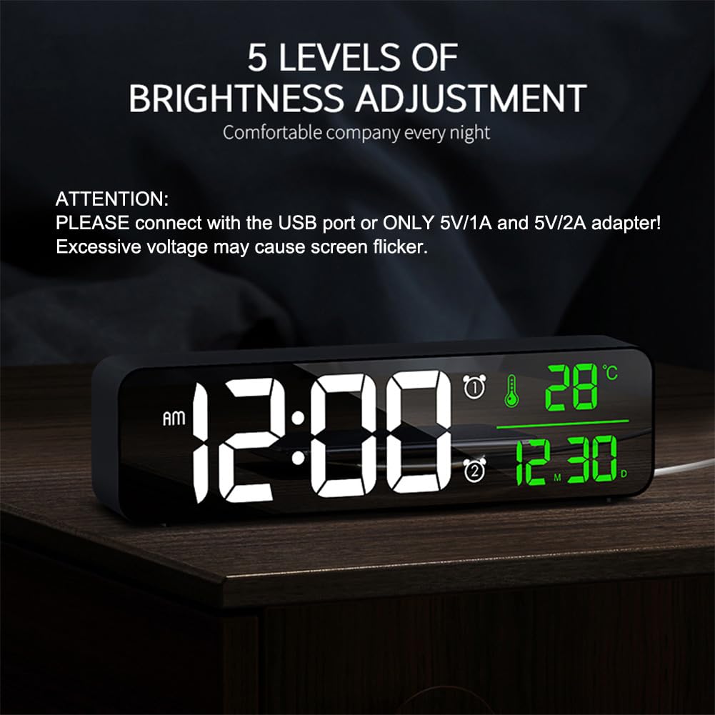 Abovsare Digital Clock Large Display, Alarm Clock for Living Room - Abovsare Official Product View 5
