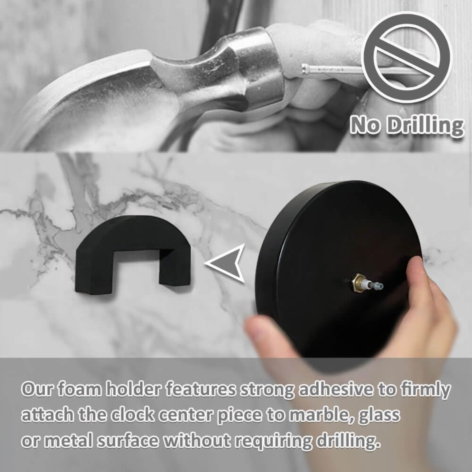 Large Mintime modern frameless DIY wall clock with 3D mirror numbers, suitable for home or office wall decoration.