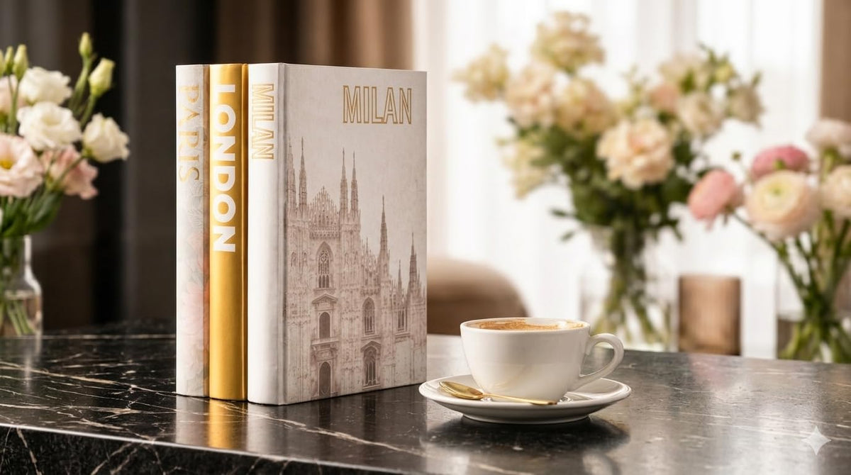 Gold Decorative Books for Home Decor - CARA & COLORS Official Imagery - 3