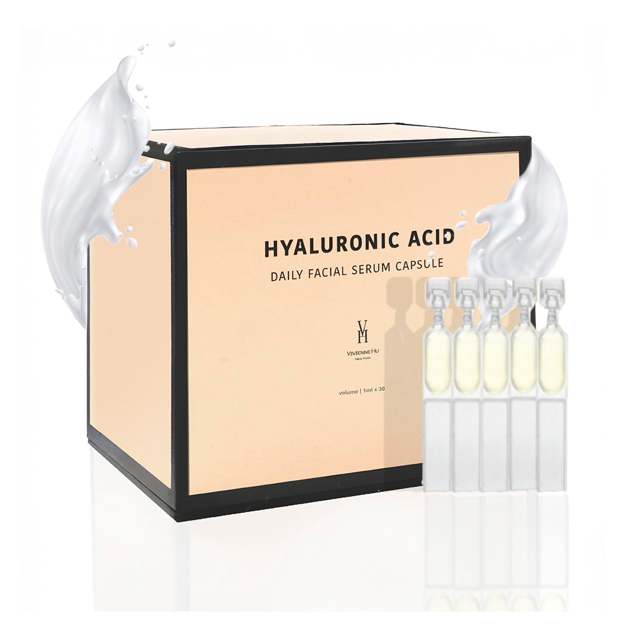 VivienneHu Hyaluronic Acid Serum Capsules Hydrating for Face - VH VIVIENNEHU NEW YORK Official Imagery - 2
