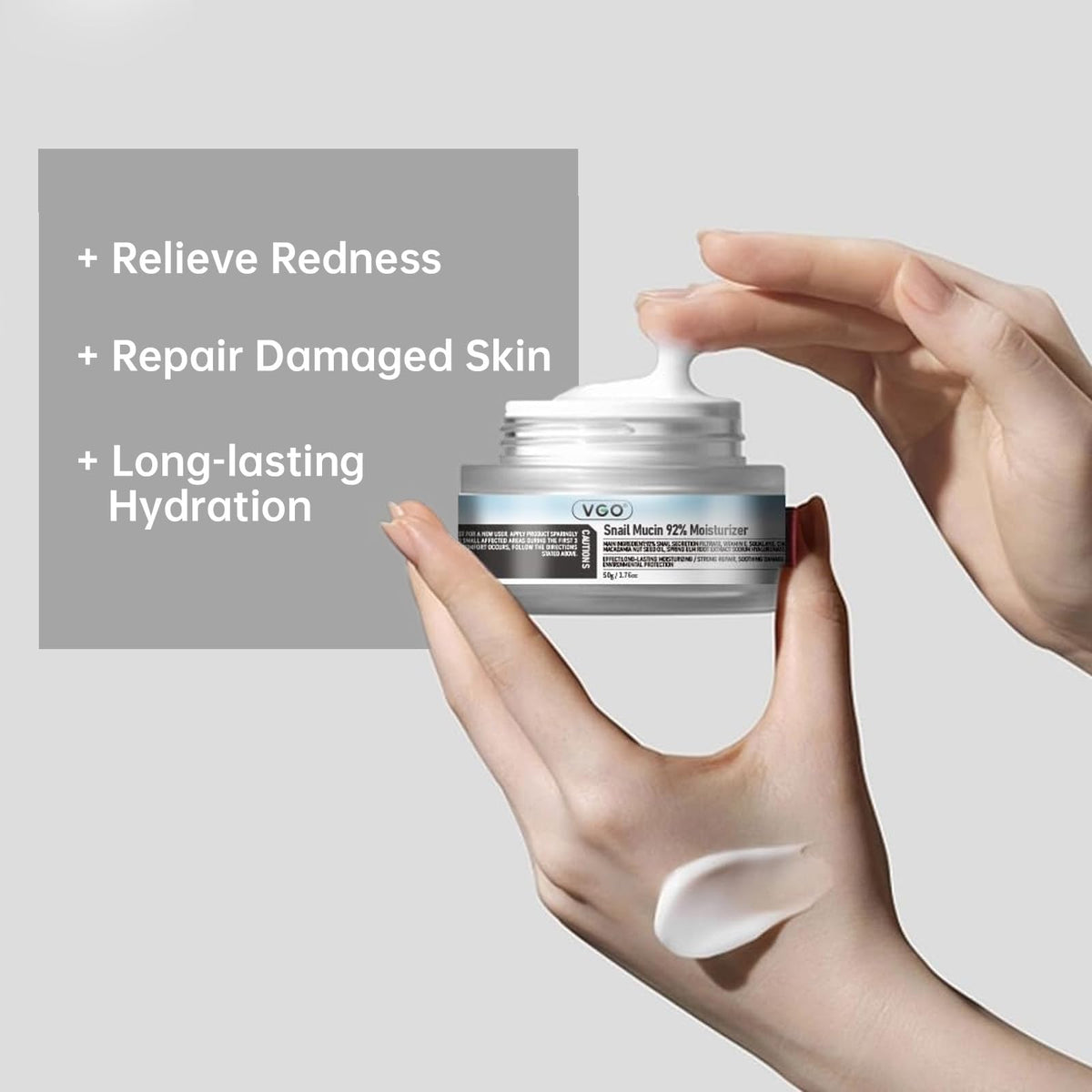 VGO Skin Care Set with Snail Mucin 92 Moisturizer 1 76 Oz - VGO Official Imagery - 7