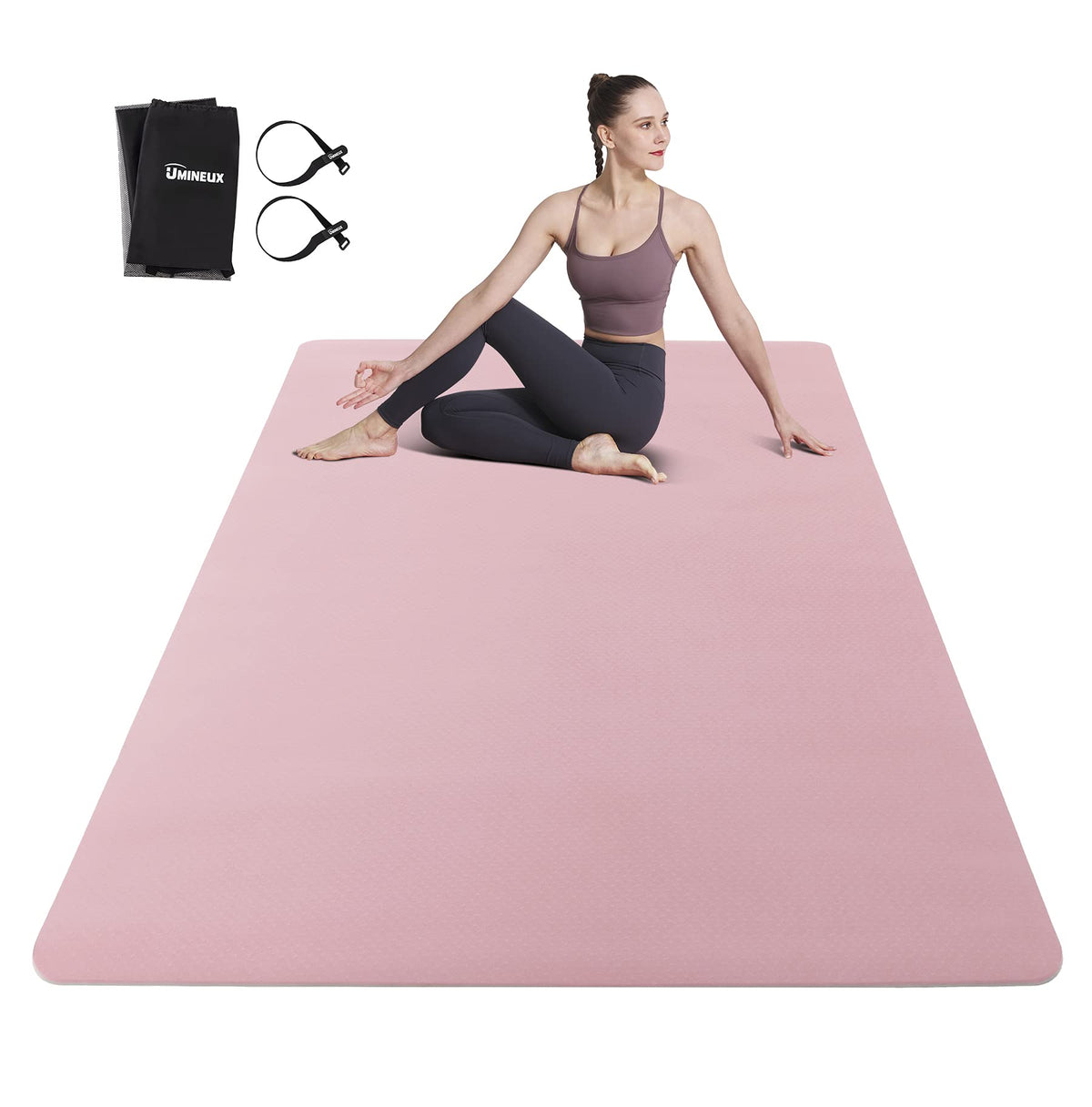 Large Yoga Mat for Men and Women 1 4 2 5 Inch Extra Thick - UMINEUX Official Imagery - 1