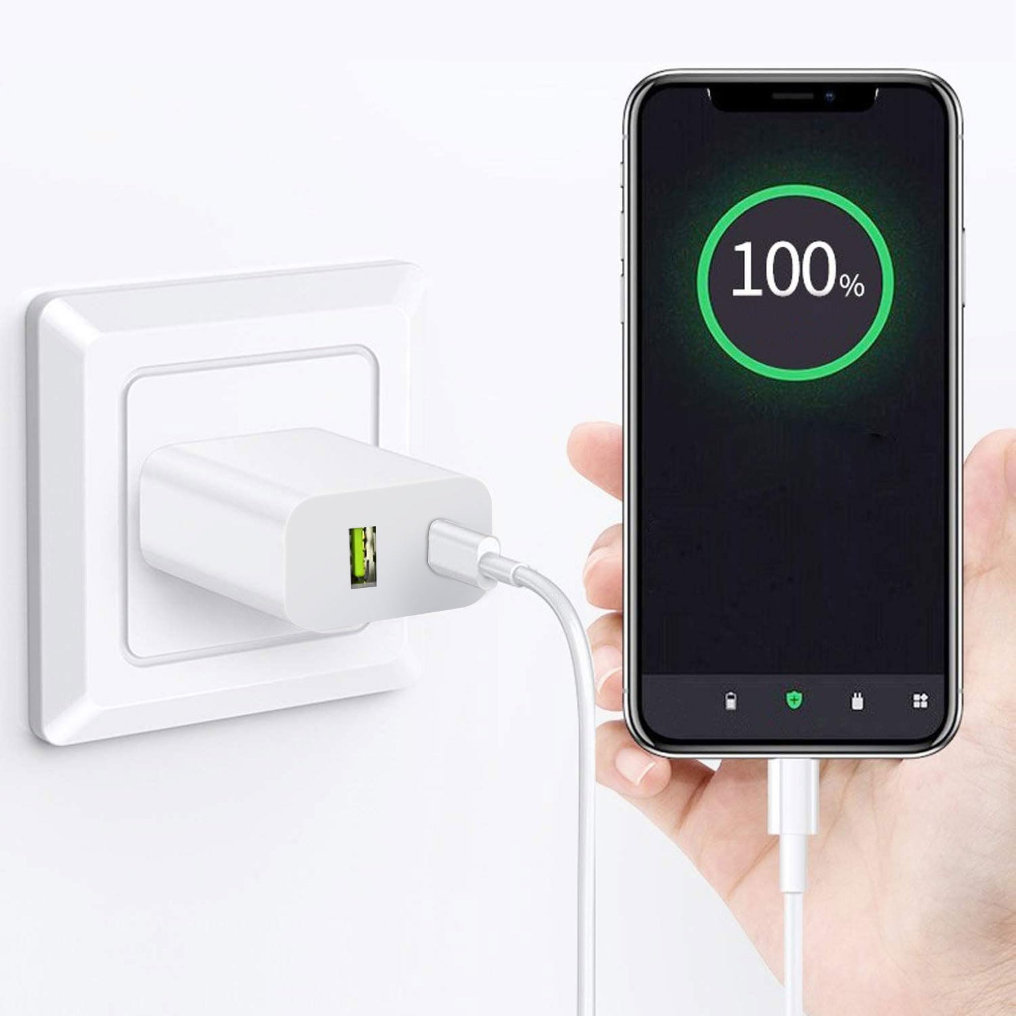 DENGWENQIANG USB C Charger Block, Dual Port Type C Wall Charger Charging Power - DENGWENQIANG Official Product View 5