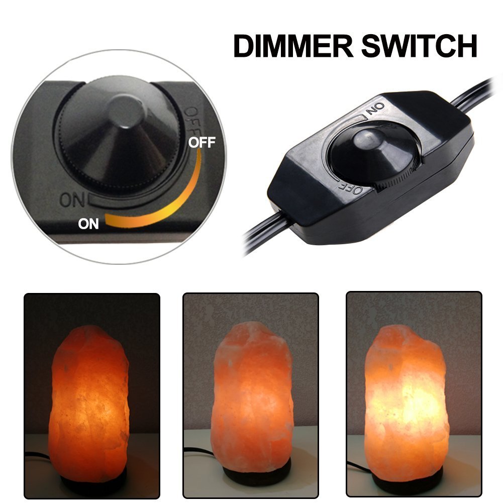 haraqi Himalayan Salt Lamp Cord and Bulb with Dimmer Switch - haraqi Official Product View 4