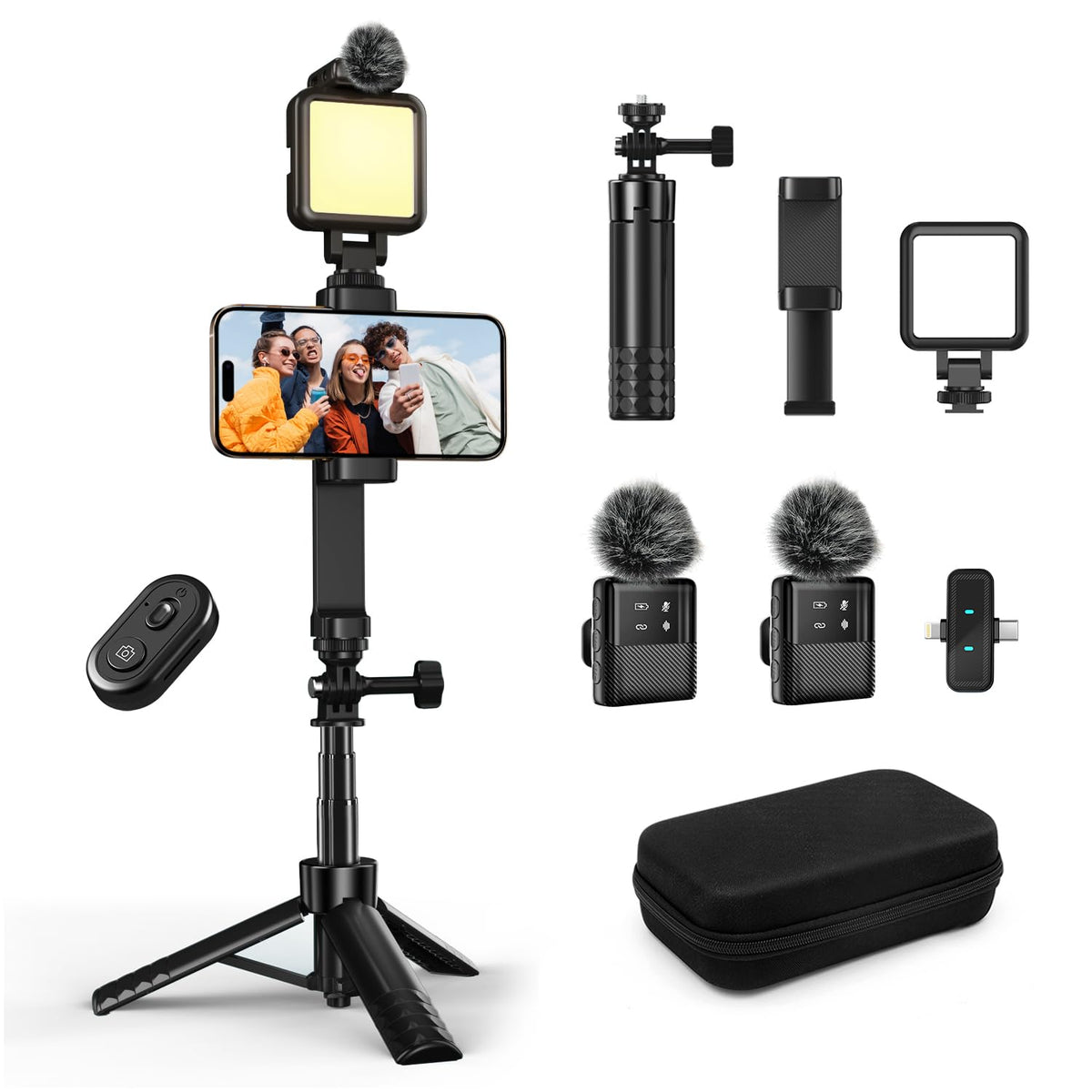 Vlogging Kit for iPhone Android 31 Selfie Stick Tripod with - yAyusi Official Imagery - 2