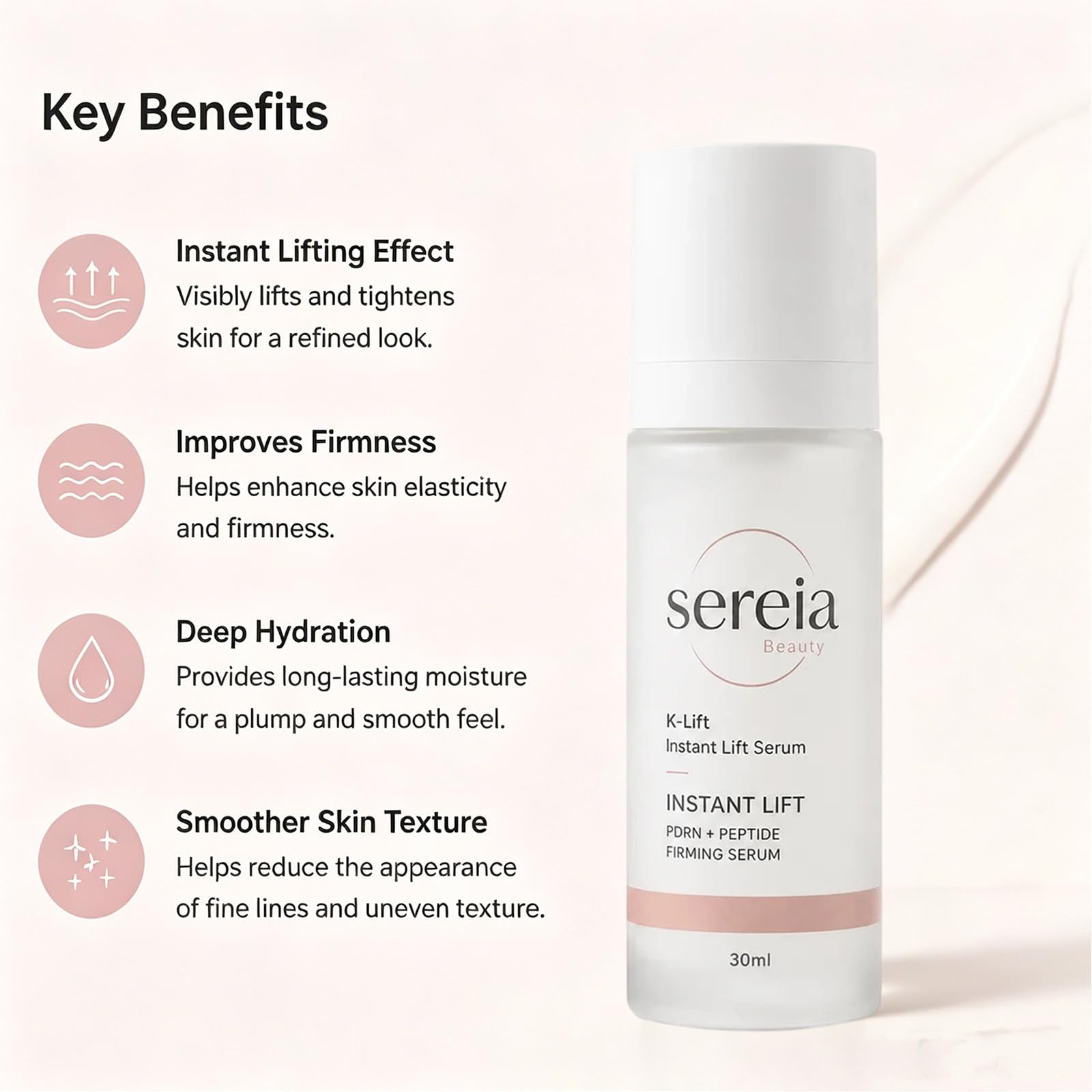 Sereia K-Lift Instant Lift Serum, Instant Face Lift Serum, Pdrn - Sereia Beauty