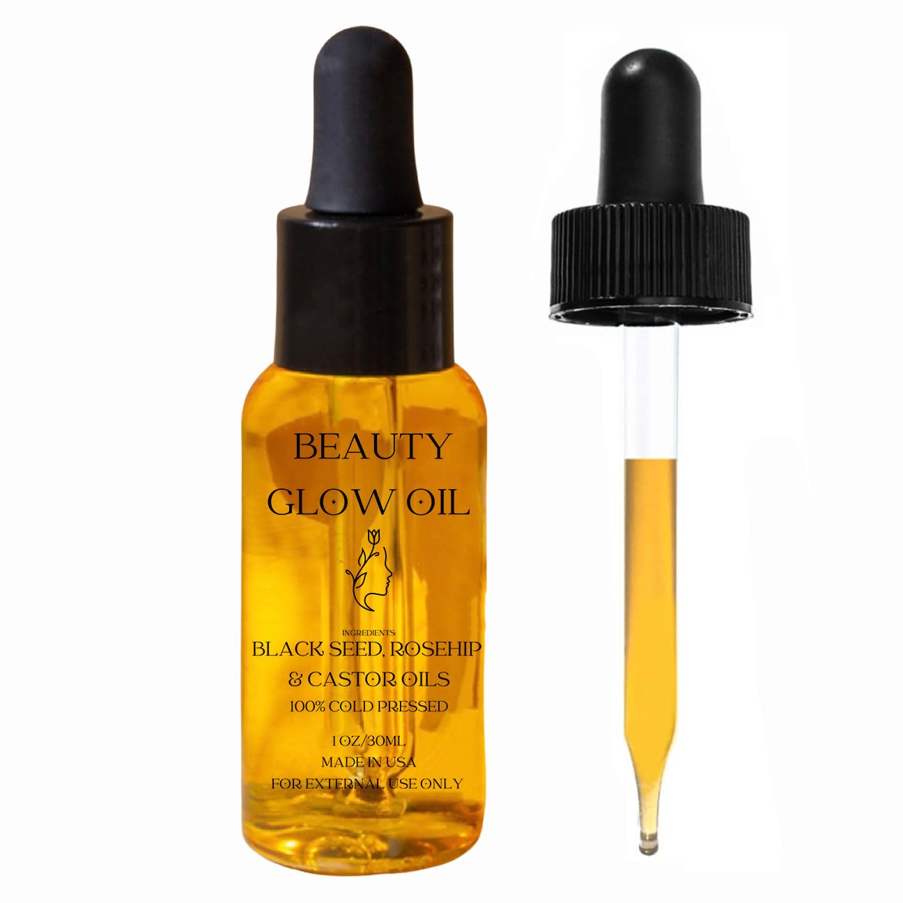 Bad Dog Black Seed Oil, Rosehip Oil, Castor Oil Organic Cold Pressed for Face - Bad Dog Official Product View 2