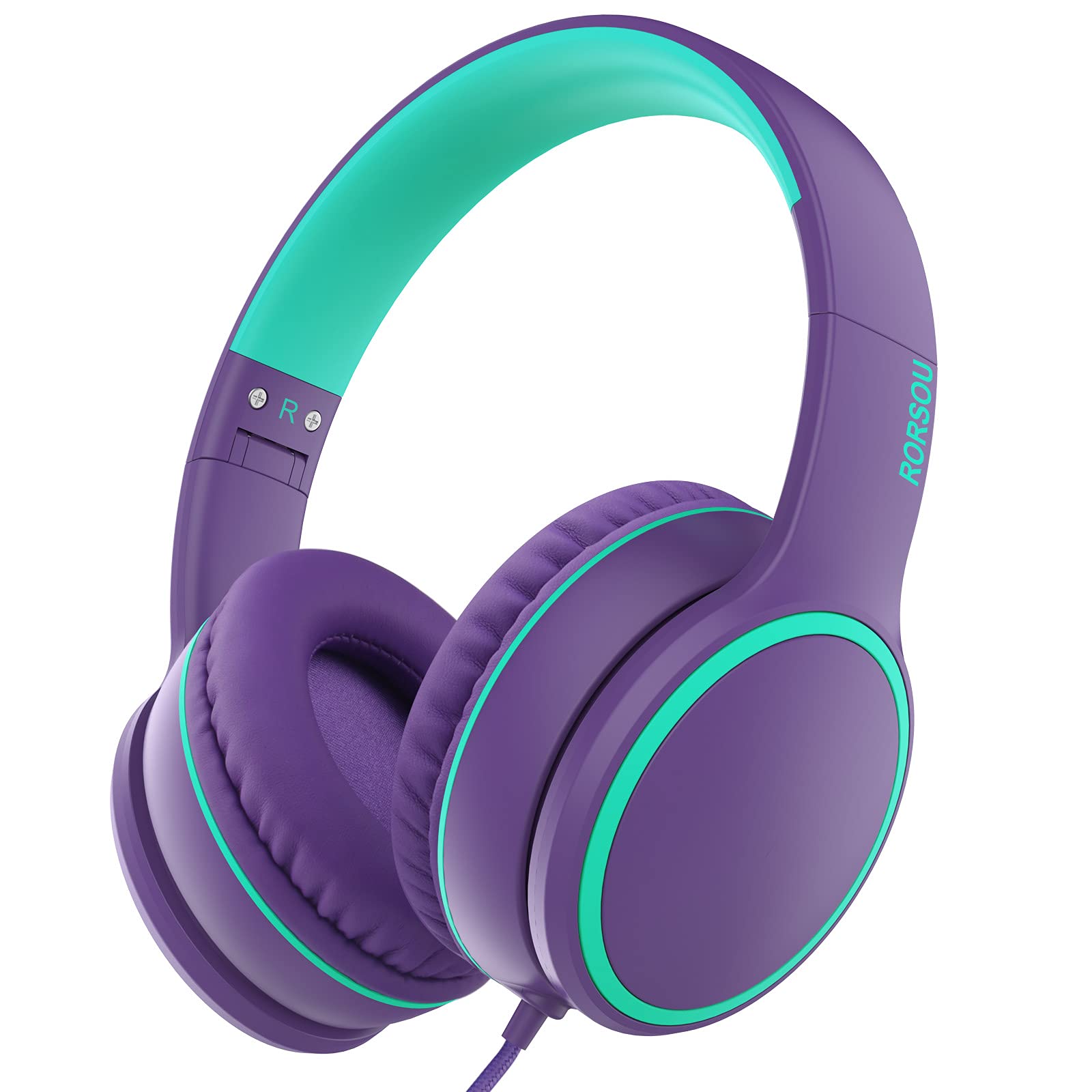RORSOU R10 Over-Ear Headphones with Microphone, Lightweight Foldi - RORSOU Official Product View 1