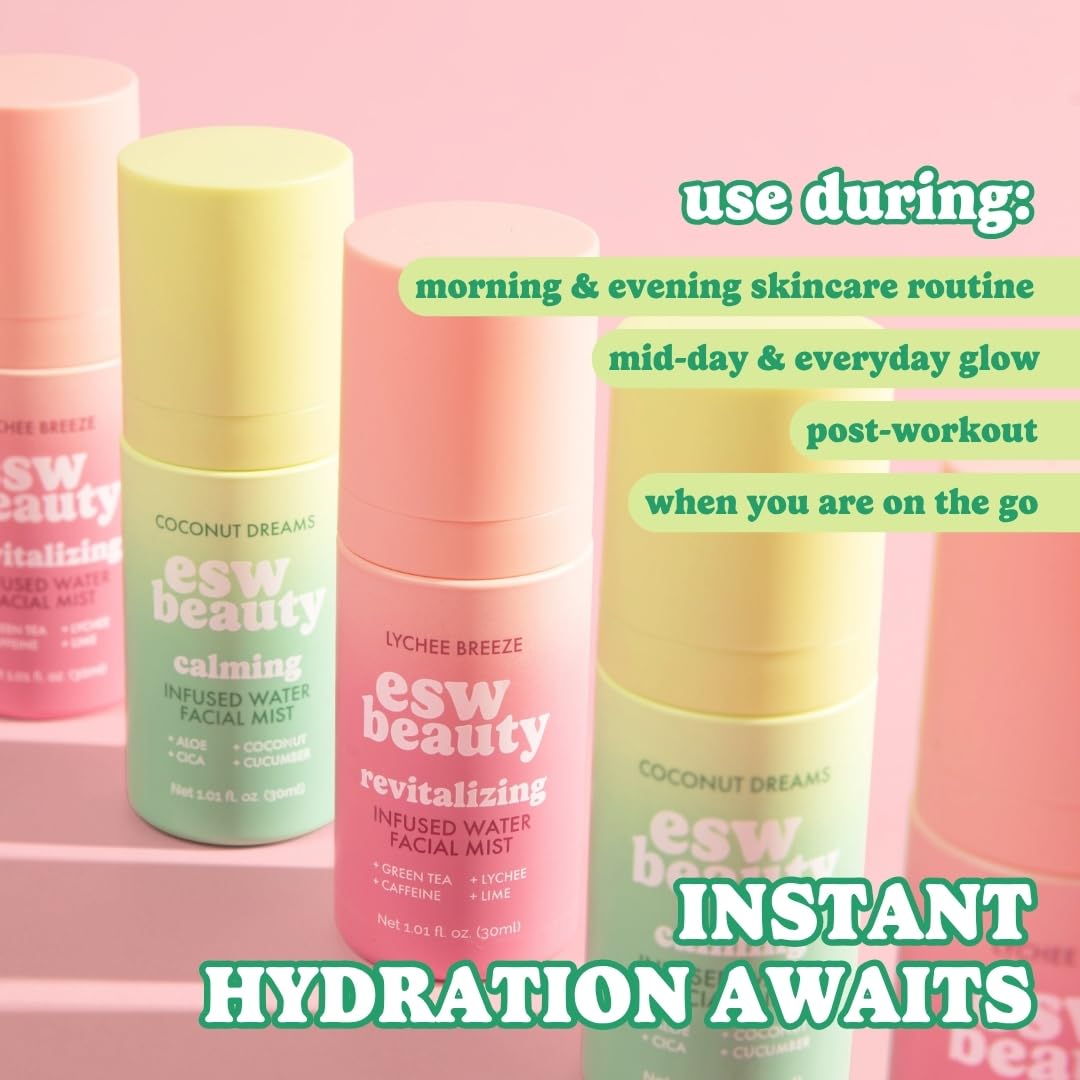 ESW Beauty Mini Facial Mist Duo Hydrating Face Spray Bundle - ESW Beauty Official Imagery - 3