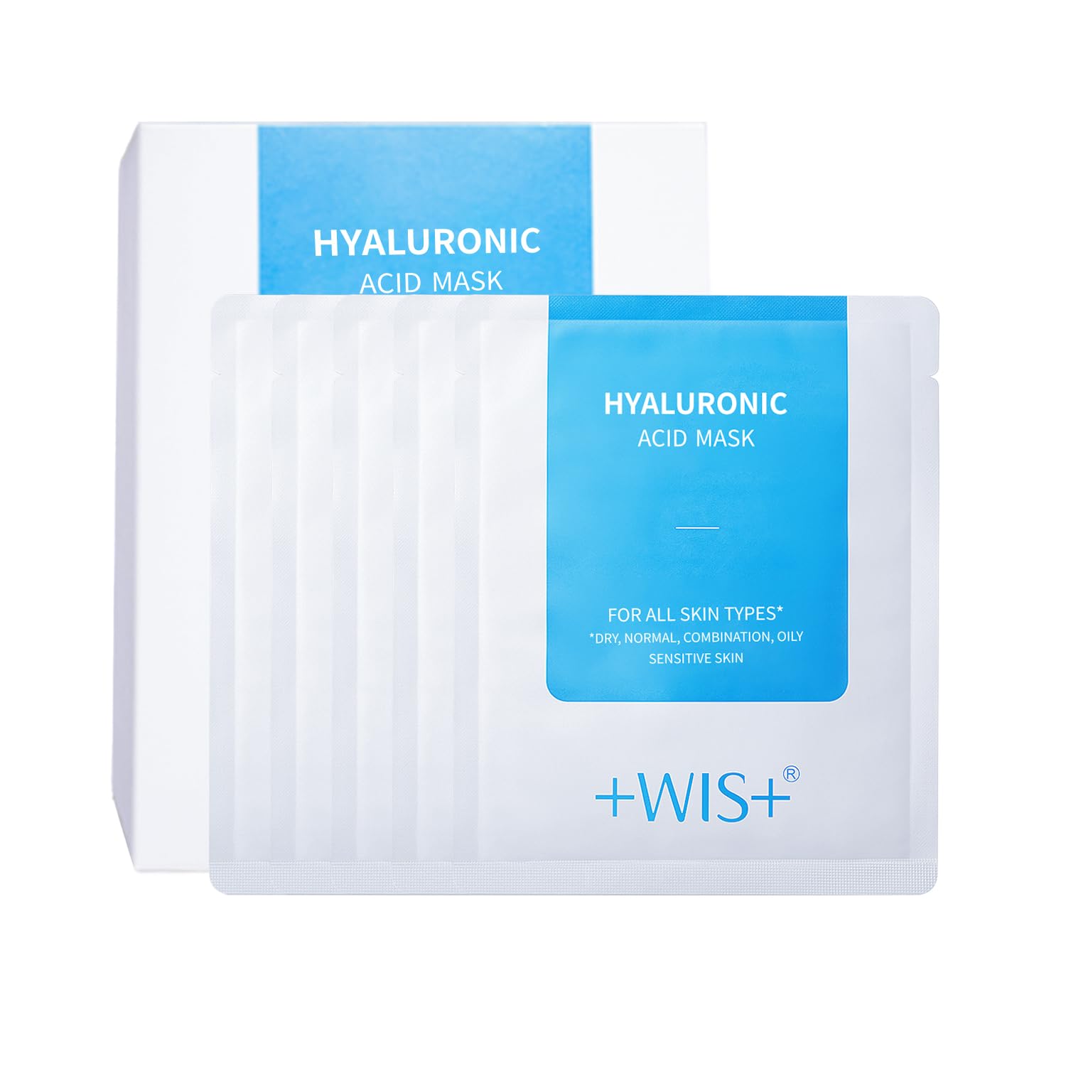+WIS+ Hyaluronic Acid Face Mask 24 EA with Hyaluronic Acid Serum - Product Imagery