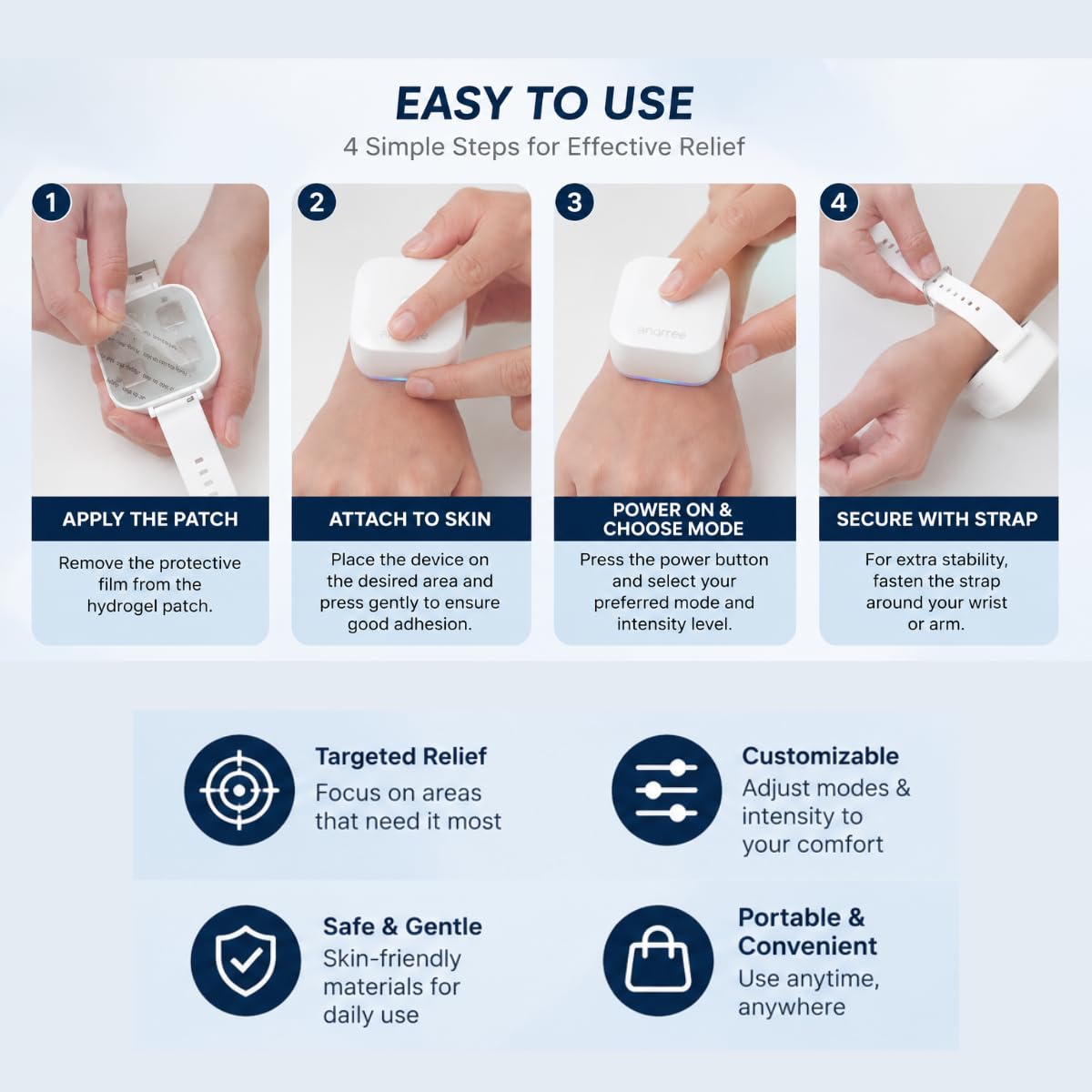 Anafree Wireless Body Massager with LED Light - BOTEM Official Imagery - 8